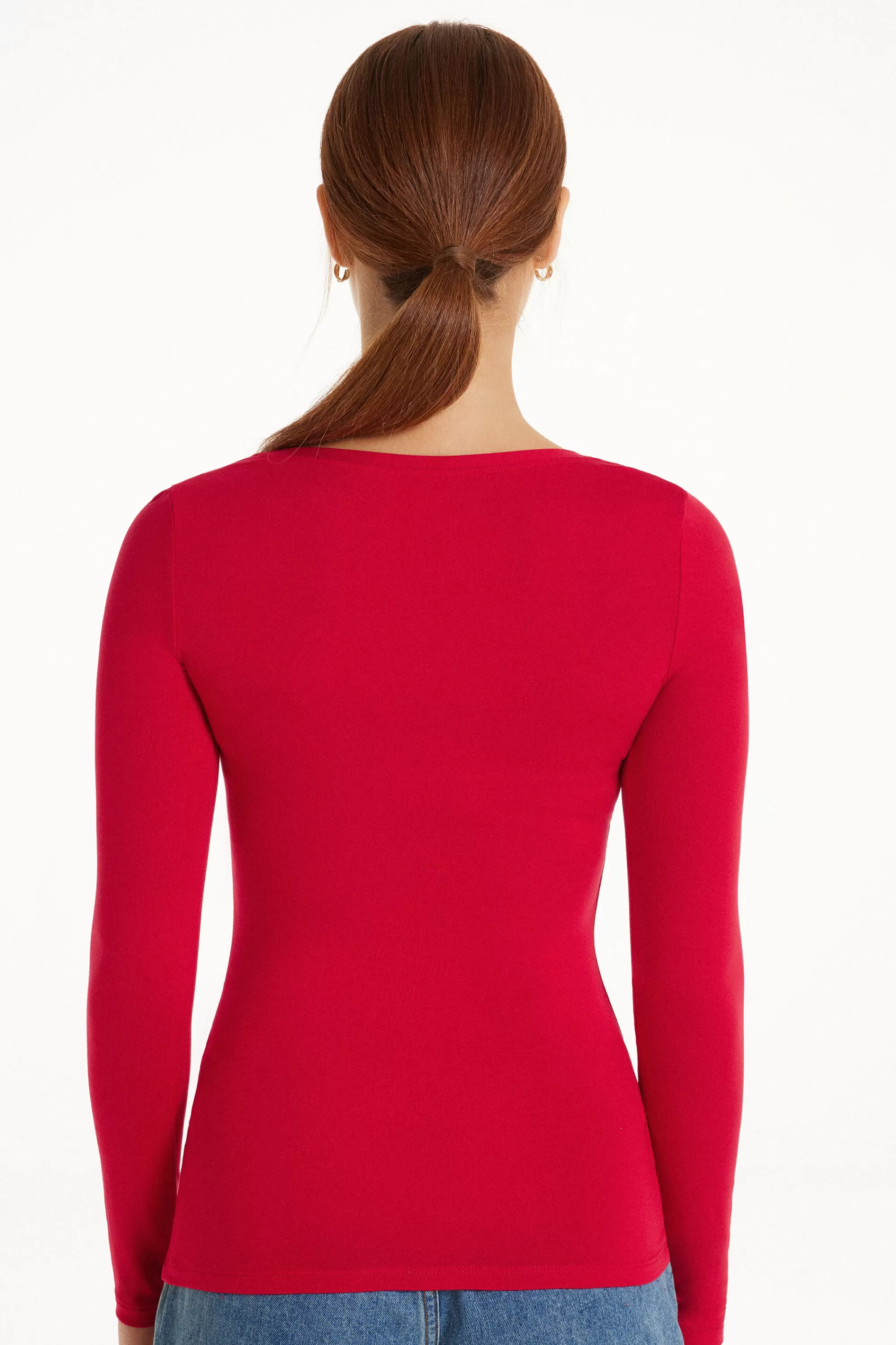 Discount Maglia Scollo Madonna Maniche Lunghe In Viscosa - Maglie Maniche Lunghe - Donna | Maglie maniche lunghe