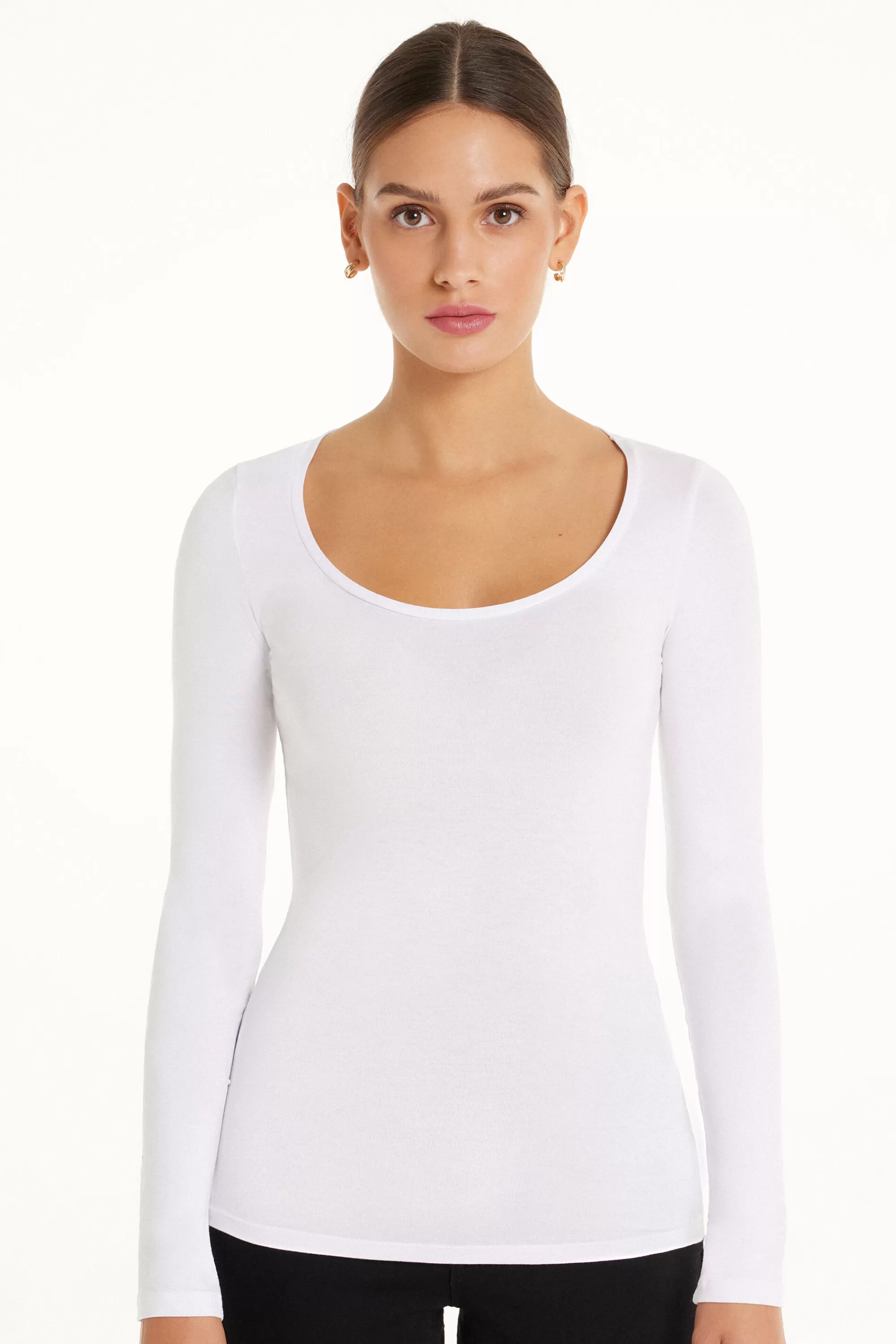 Best Maglia Scollo Madonna Maniche Lunghe In Viscosa - Maglie Maniche Lunghe - Donna | Maglie maniche lunghe