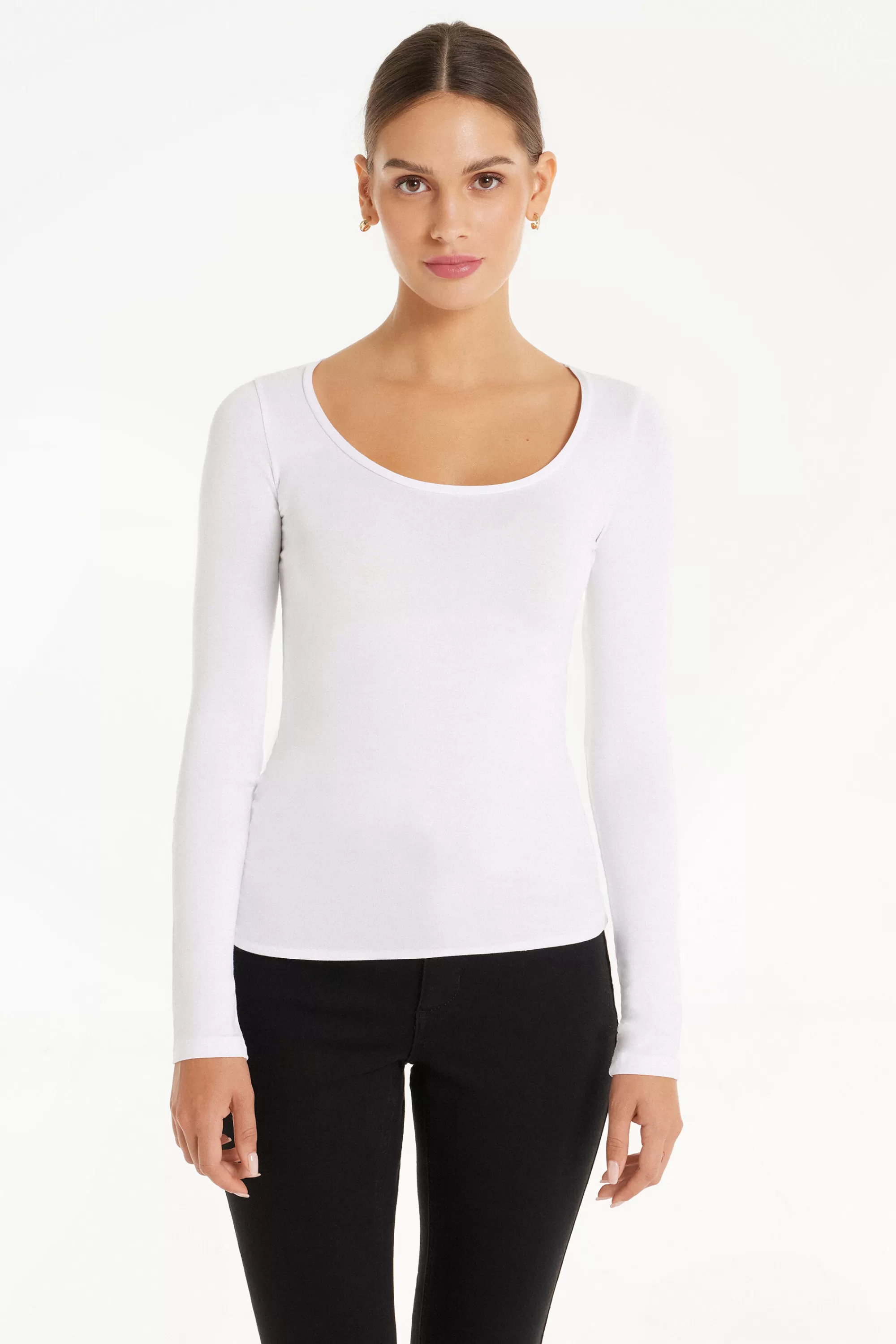 Best Maglia Scollo Madonna Maniche Lunghe In Viscosa - Maglie Maniche Lunghe - Donna | Maglie maniche lunghe