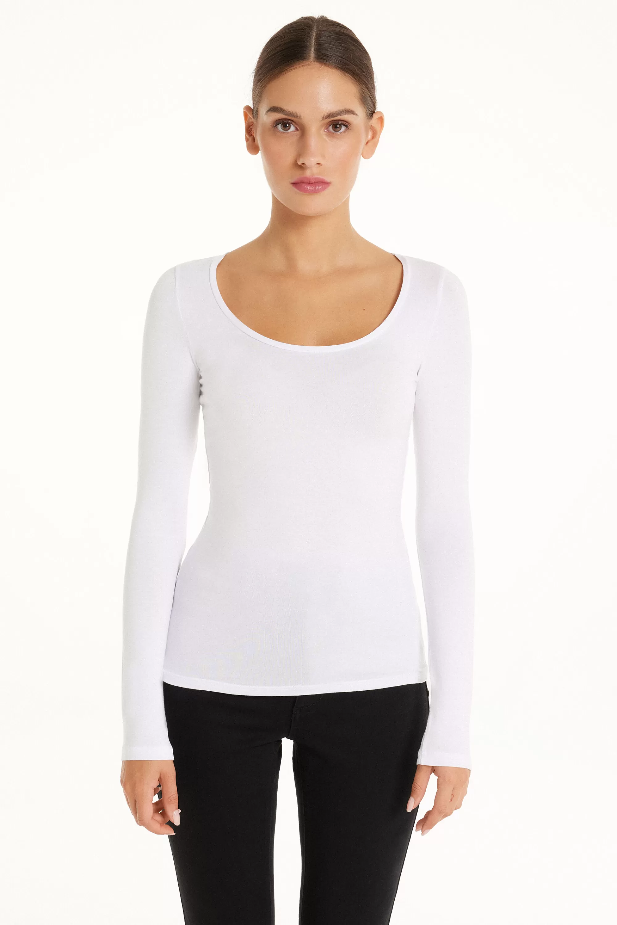 Best Maglia Scollo Madonna Maniche Lunghe In Viscosa - Maglie Maniche Lunghe - Donna | Maglie maniche lunghe