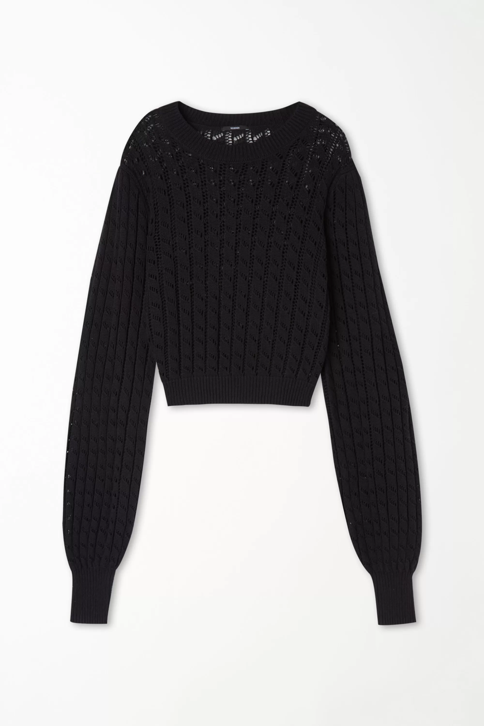 Best Maglioncino Corto A Manica Lunga Traforato - Maglie Maniche Lunghe - Donna | Cardigan e Maglioni | Maglie maniche lunghe