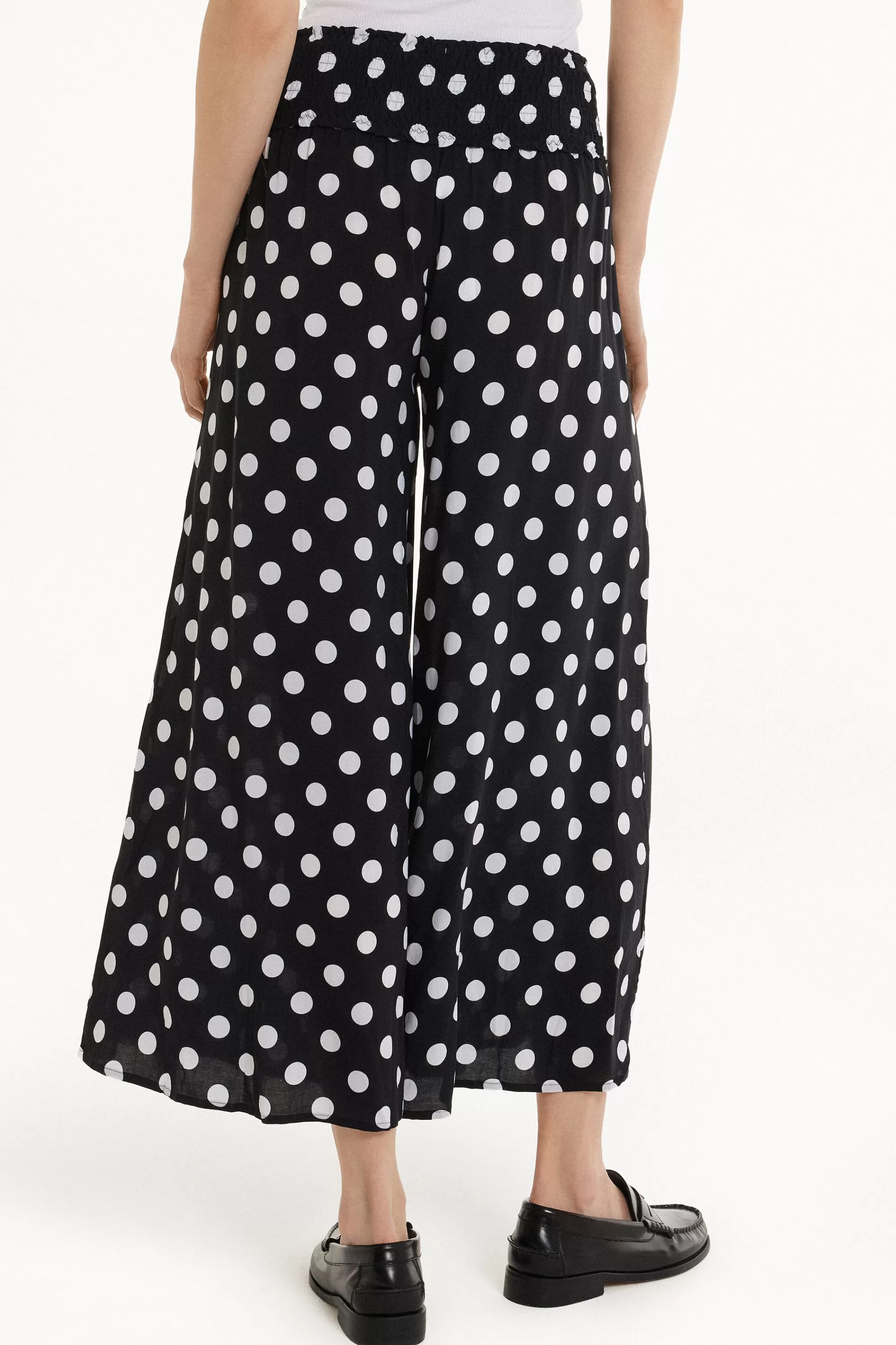 Online Pantagiappo In Tela Punto Smock - Pantaloni - Donna | Pantaloni