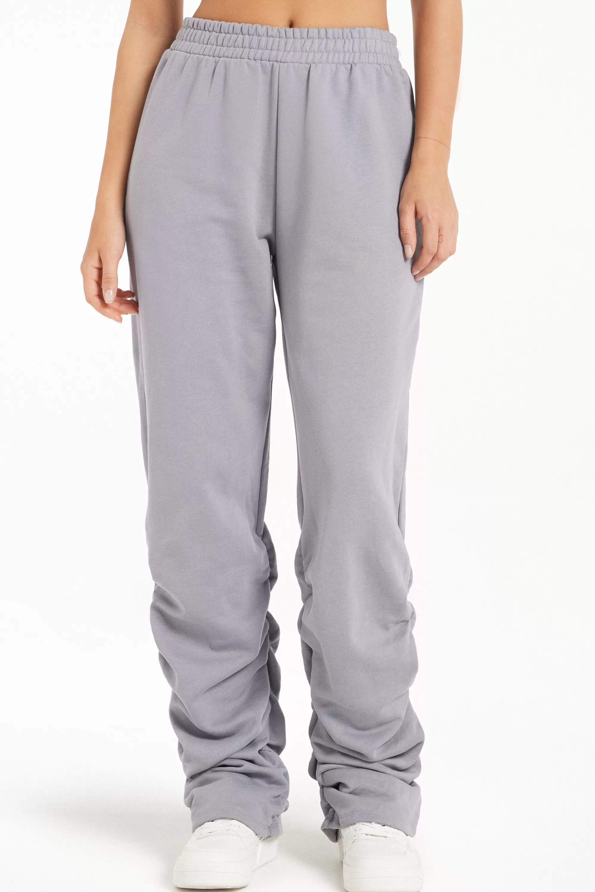 Store Pantalone Felpa Extra Lungo Con Arricci - Pantaloni - Donna | Joggers e Leggings | Collezione Fitness