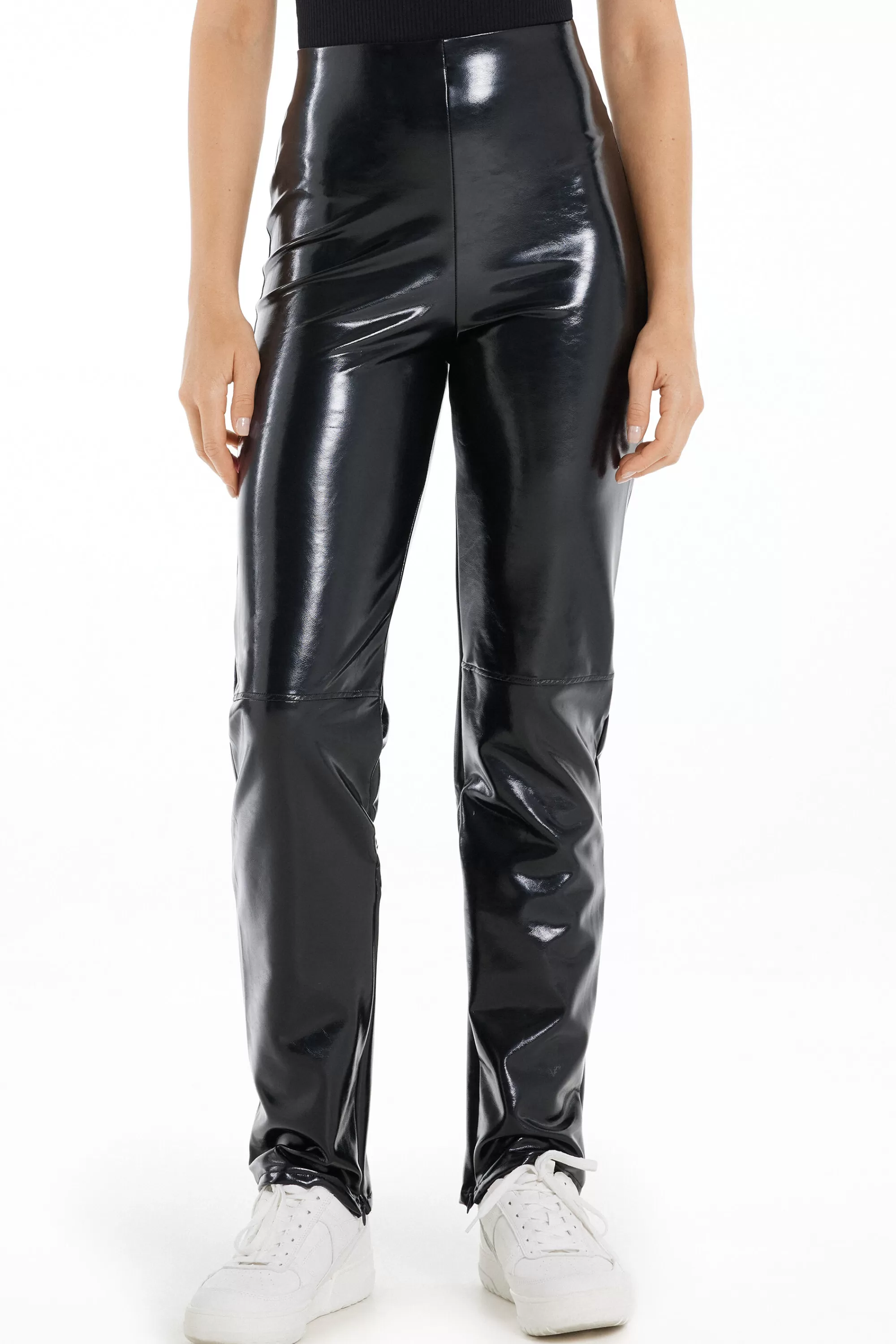 Clearance Pantalone In Vinile Effetto Martellato - Pantaloni - Donna | Pantaloni