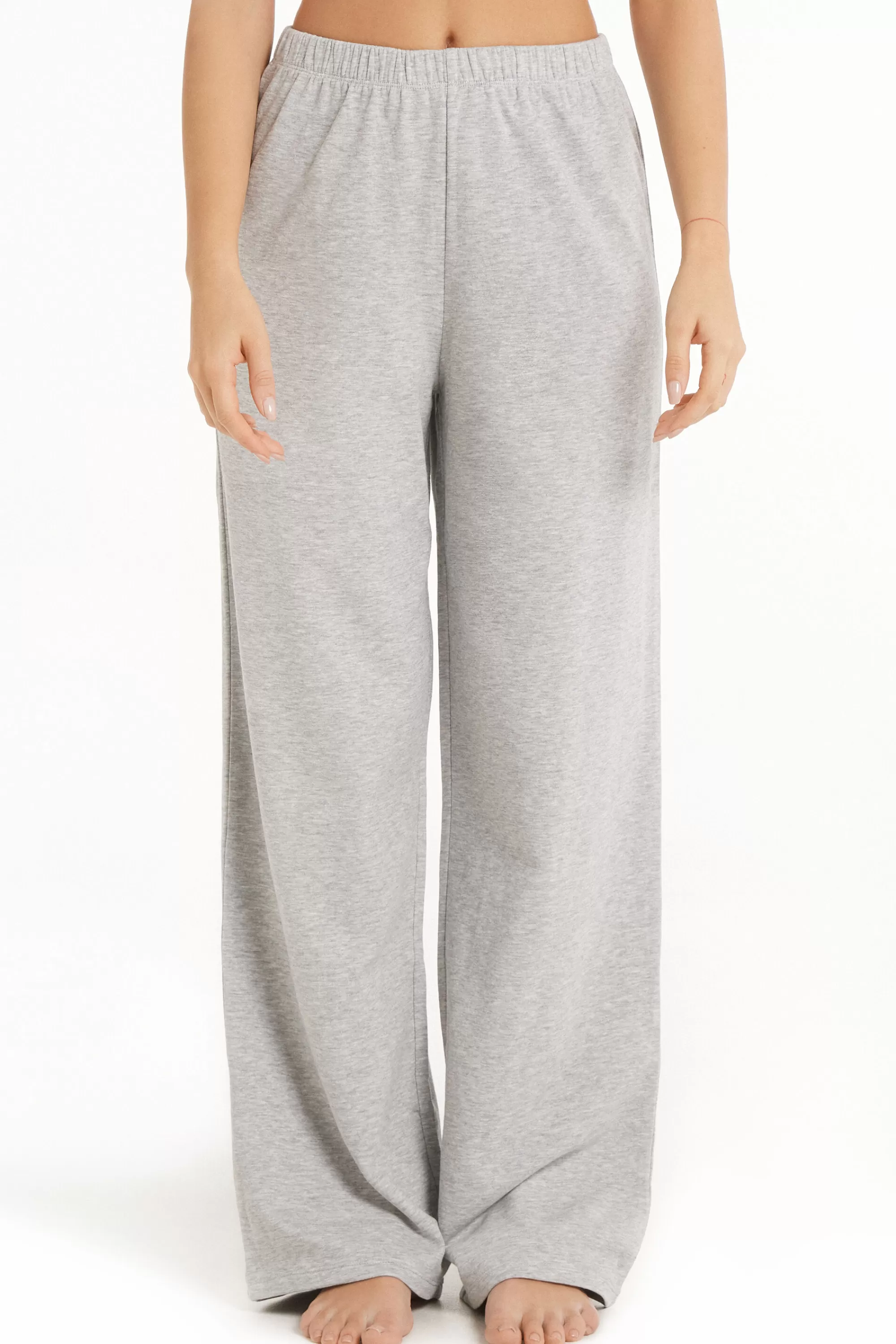 Discount Pantalone Lungo A Palazzo In Felpa Di Cotone Comfy - Pigiami Combinabili - Donna | Felpe | Pigiami combinabili