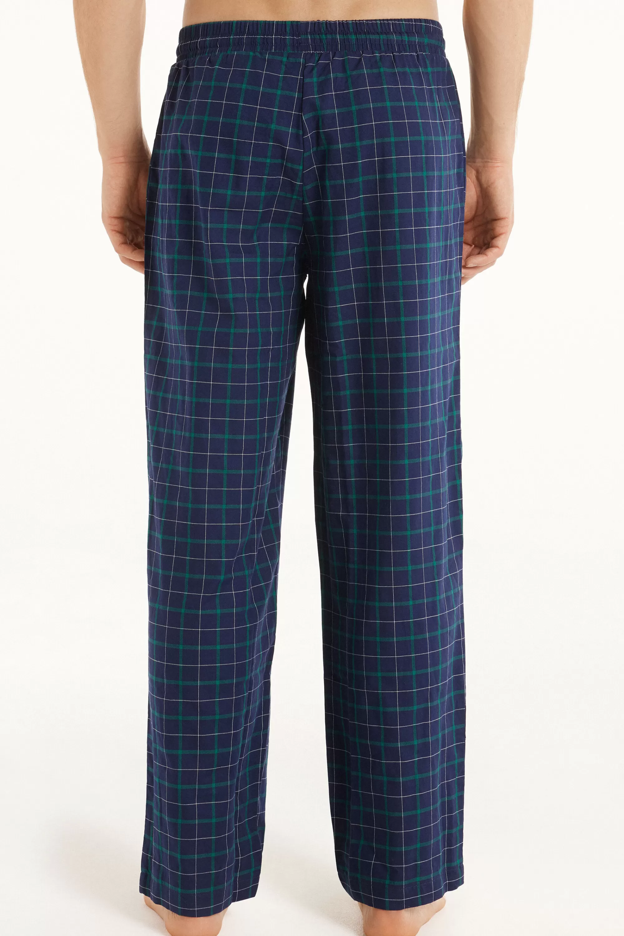 New Pantalone Lungo Dritto In Tela Di Cotone - Pigiami Lunghi - Uomo | Pantaloni lunghi | Pigiami lunghi