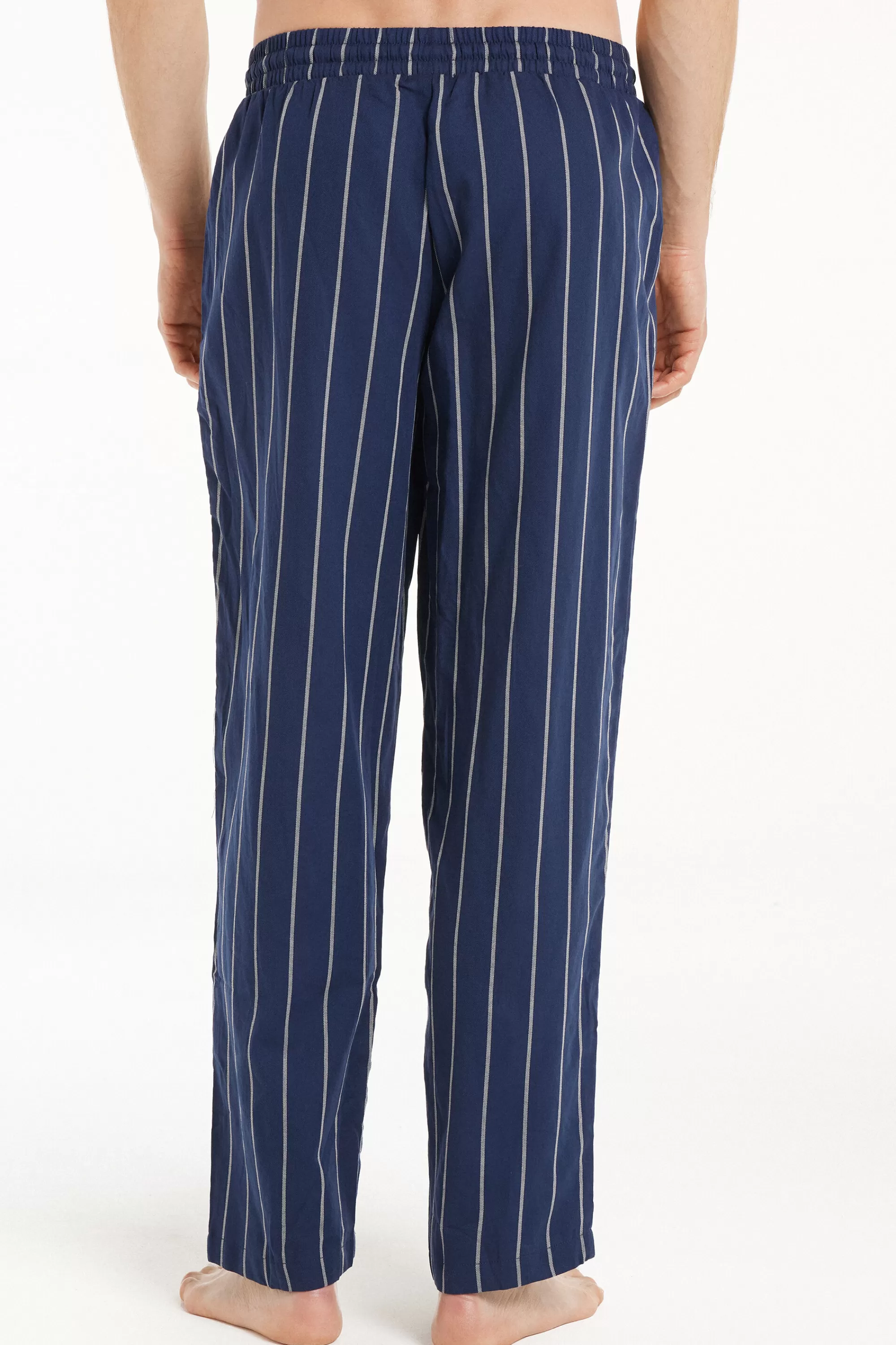 Cheap Pantalone Lungo Dritto In Tela Di Cotone - Pigiami Lunghi - Uomo | Pantaloni lunghi | Pigiami lunghi
