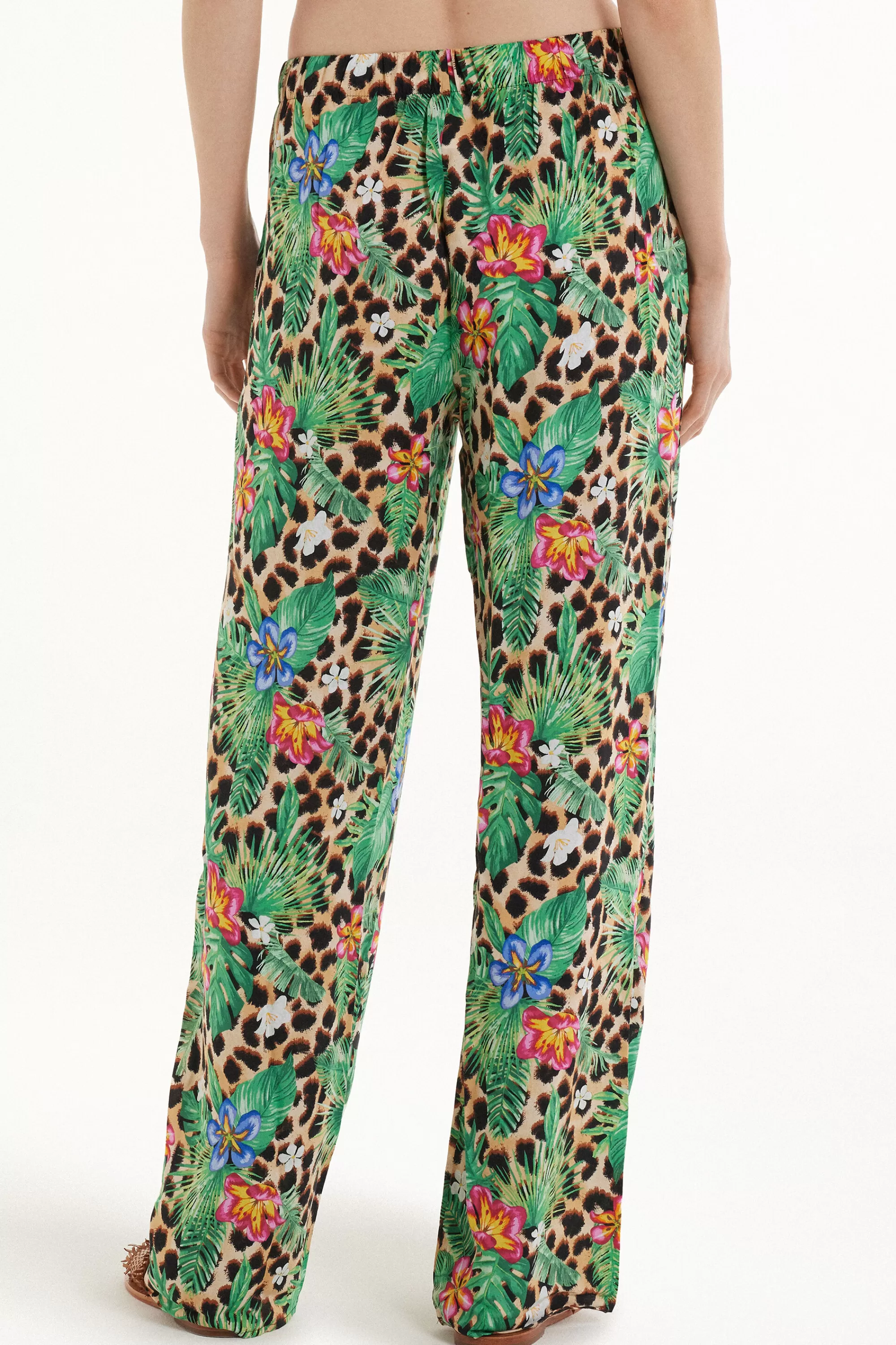 Outlet Pantalone Lungo Dritto Tela Viscosa - Pantaloni - Donna | Pantaloni