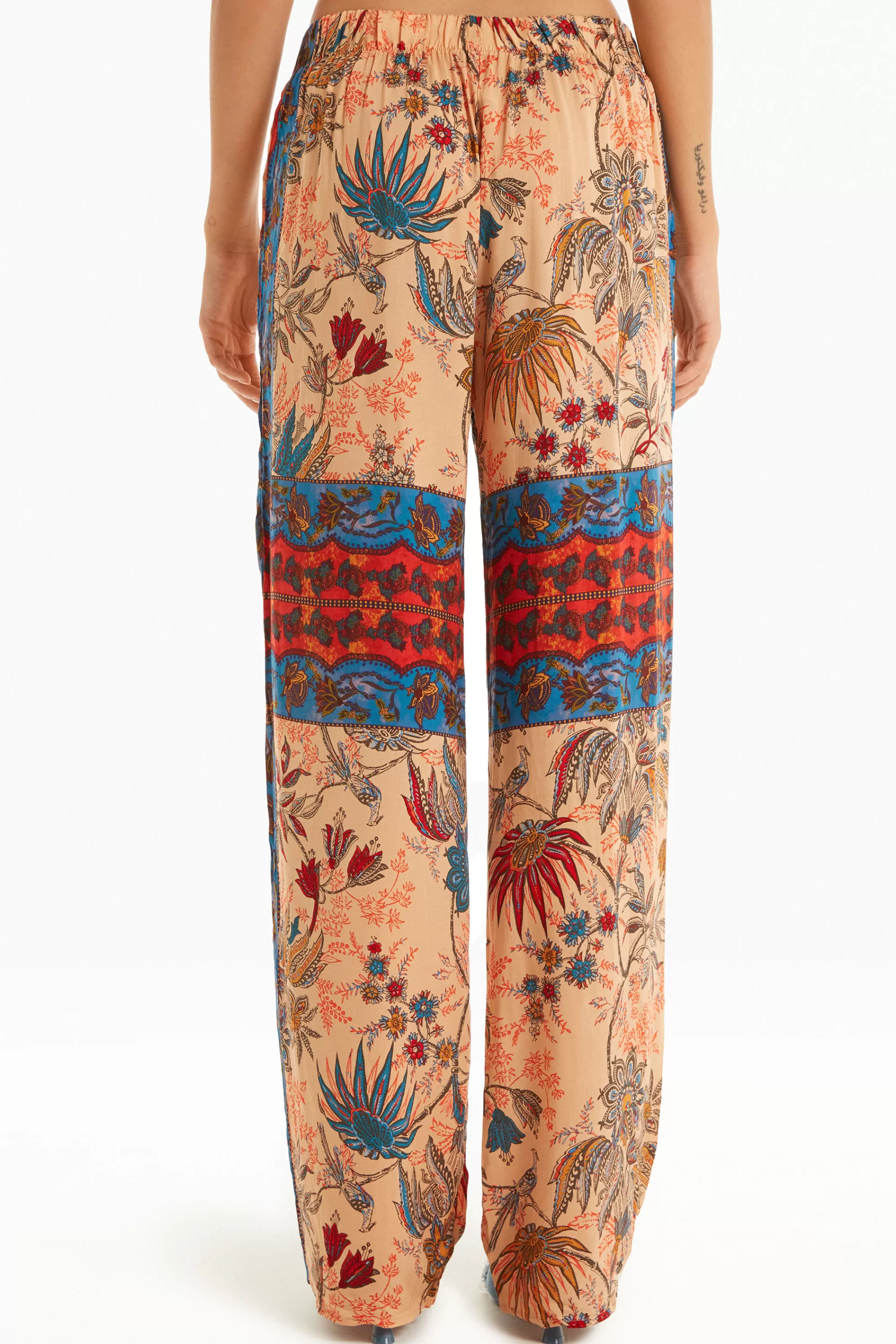 Shop Pantalone Lungo Dritto Tela Viscosa - Pantaloni - Donna | Pantaloni