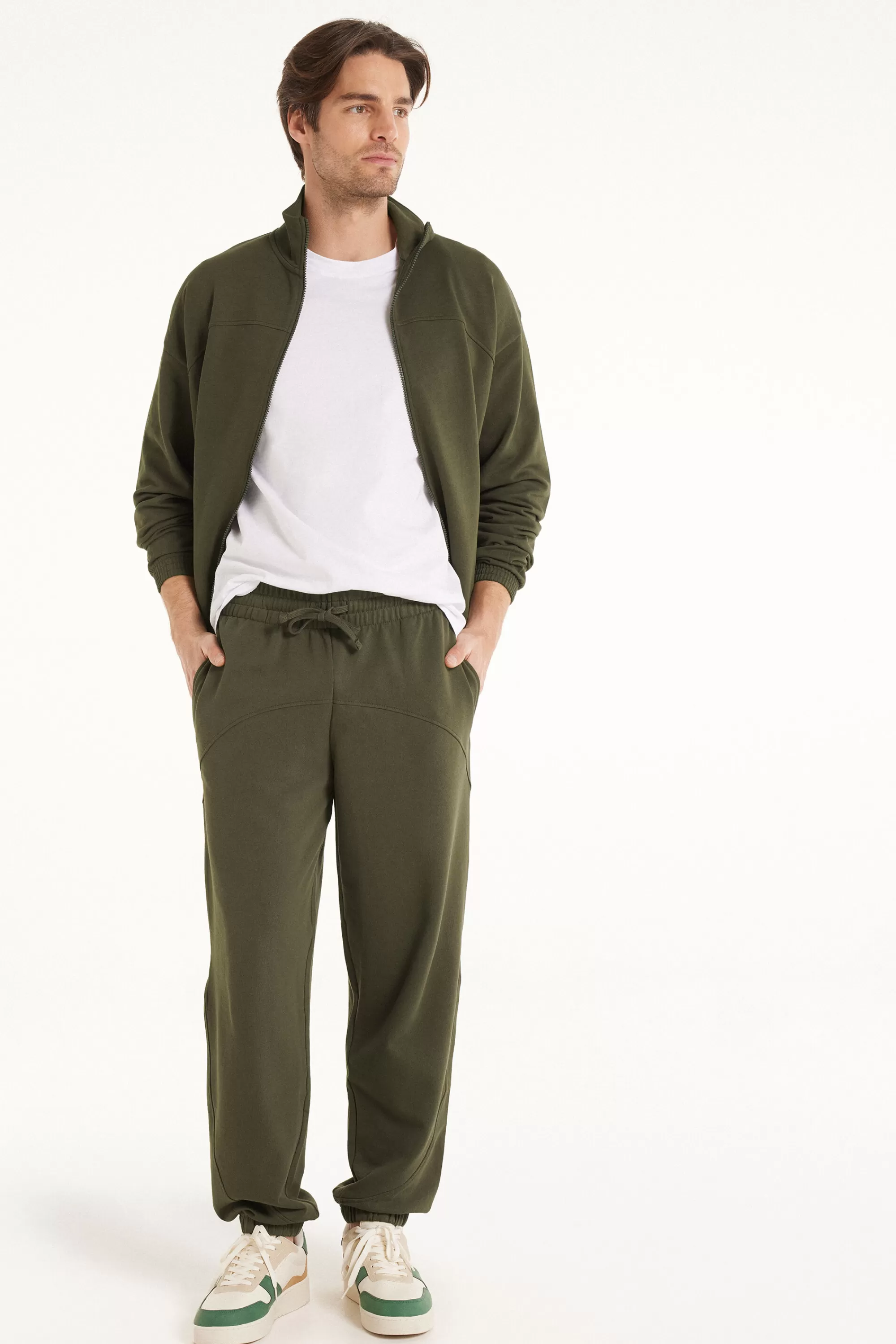 Outlet Pantalone Lungo Felpa Con Tasche E Coulisse Basic - Pantaloni Lunghi - Uomo | Tute | Pantaloni lunghi
