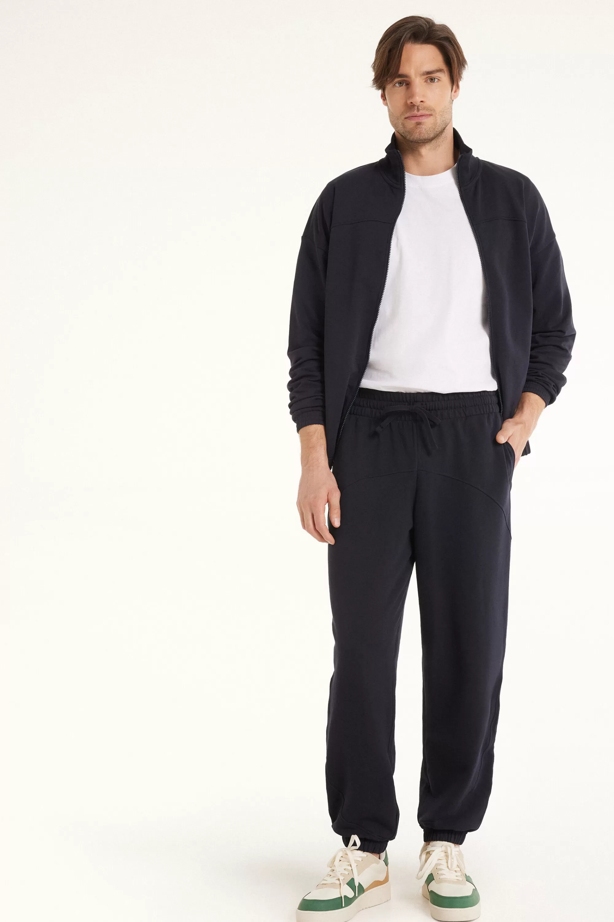 Outlet Pantalone Lungo Felpa Con Tasche E Coulisse Basic - Pantaloni Lunghi - Uomo | Tute | Pantaloni lunghi