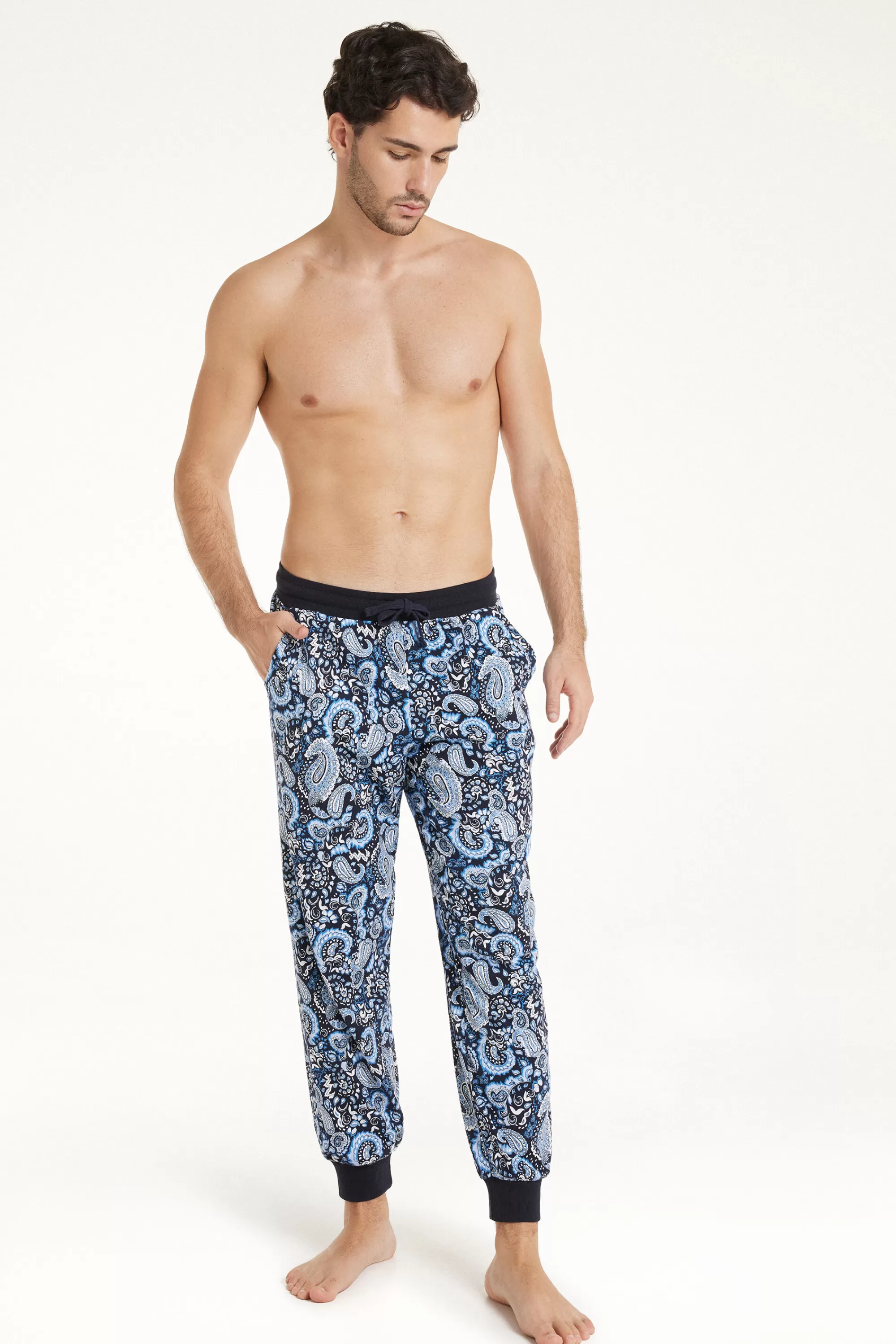 Hot Pantalone Lungo In Cotone Con Coulisse - Pigiami Lunghi - Uomo | Pantaloni lunghi | Pigiami lunghi