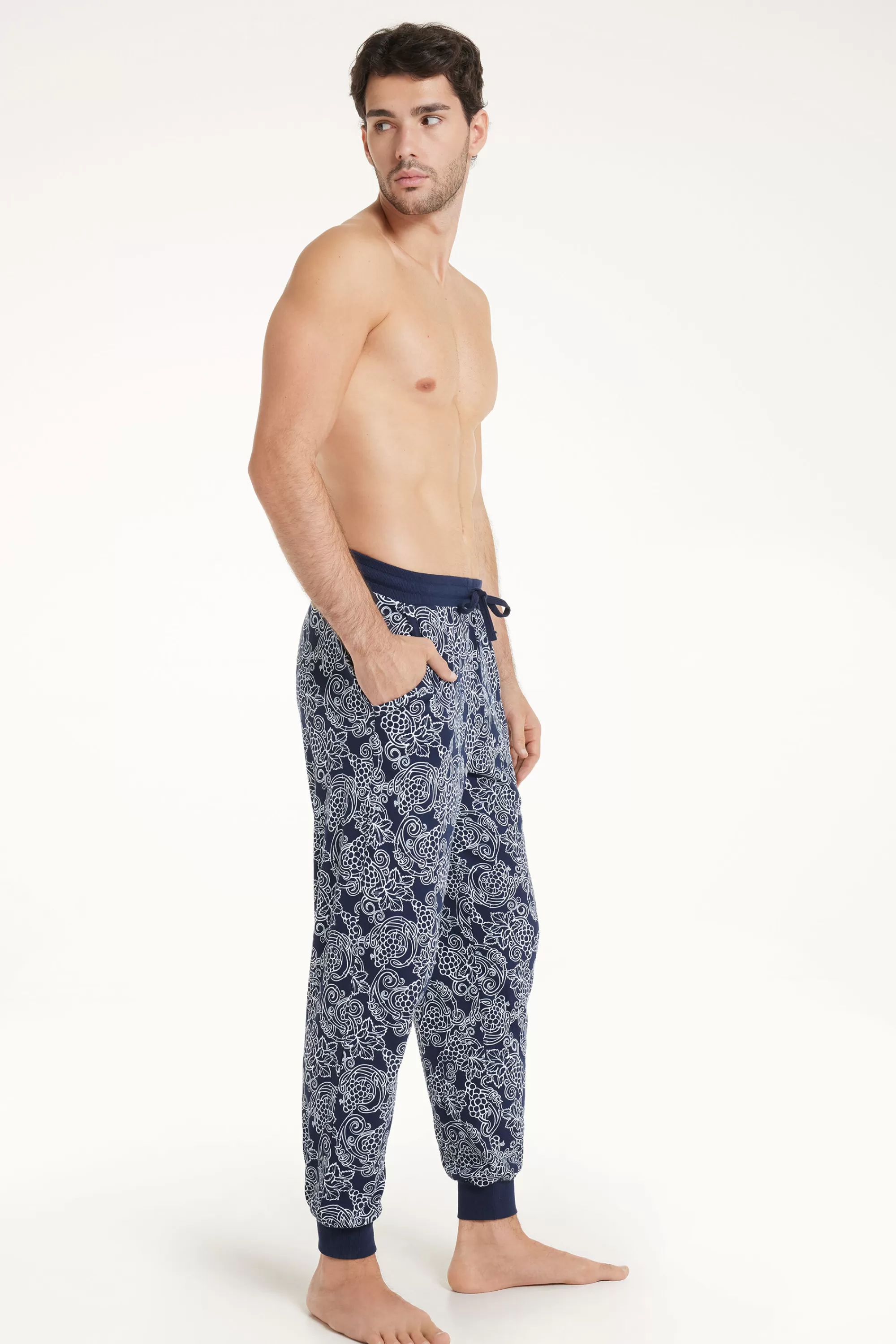 Clearance Pantalone Lungo In Cotone Con Coulisse - Pigiami Lunghi - Uomo | Pantaloni lunghi | Pigiami lunghi