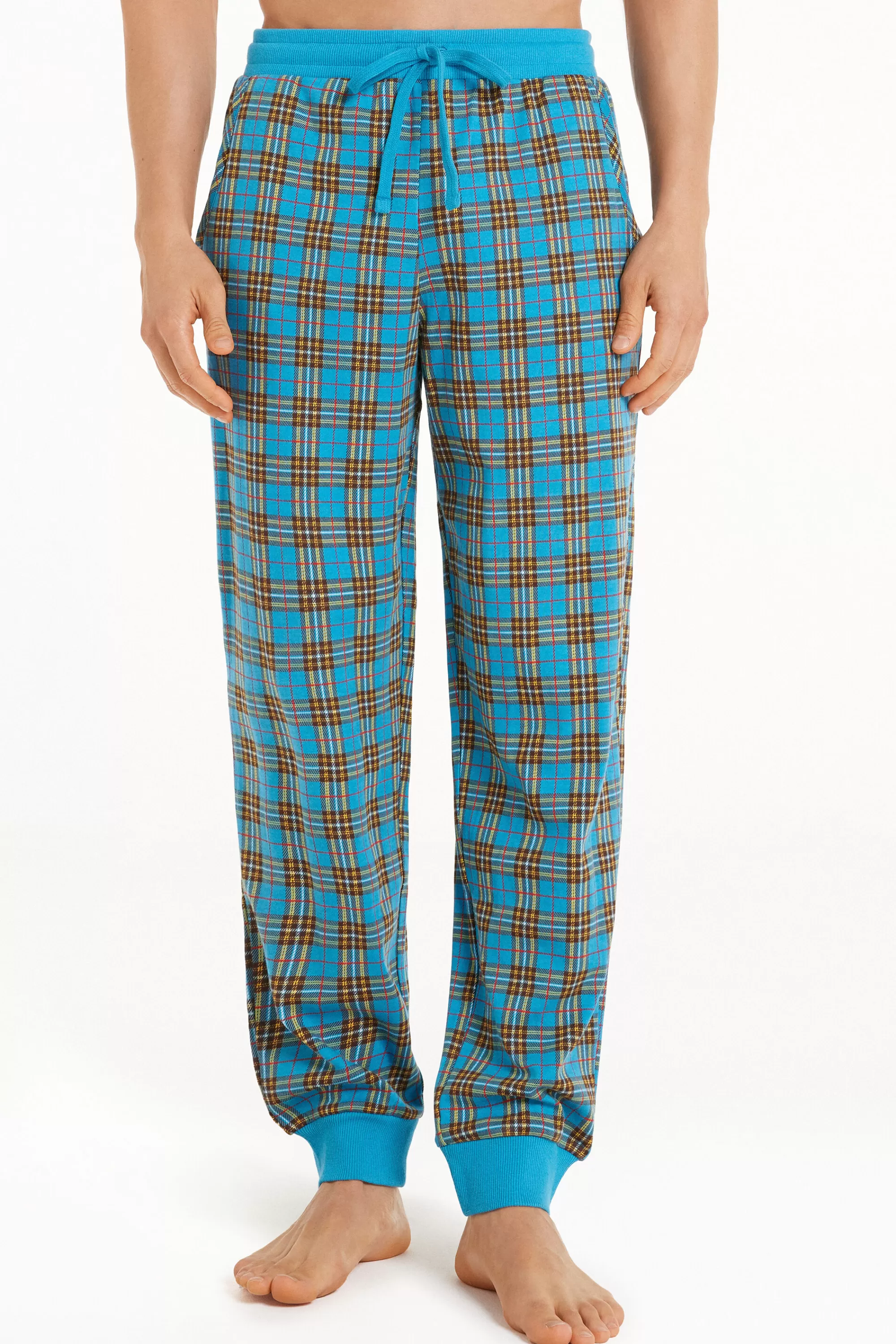 Outlet Pantalone Lungo In Cotone Con Coulisse - Pigiami Lunghi - Uomo | Pantaloni lunghi | Pigiami lunghi