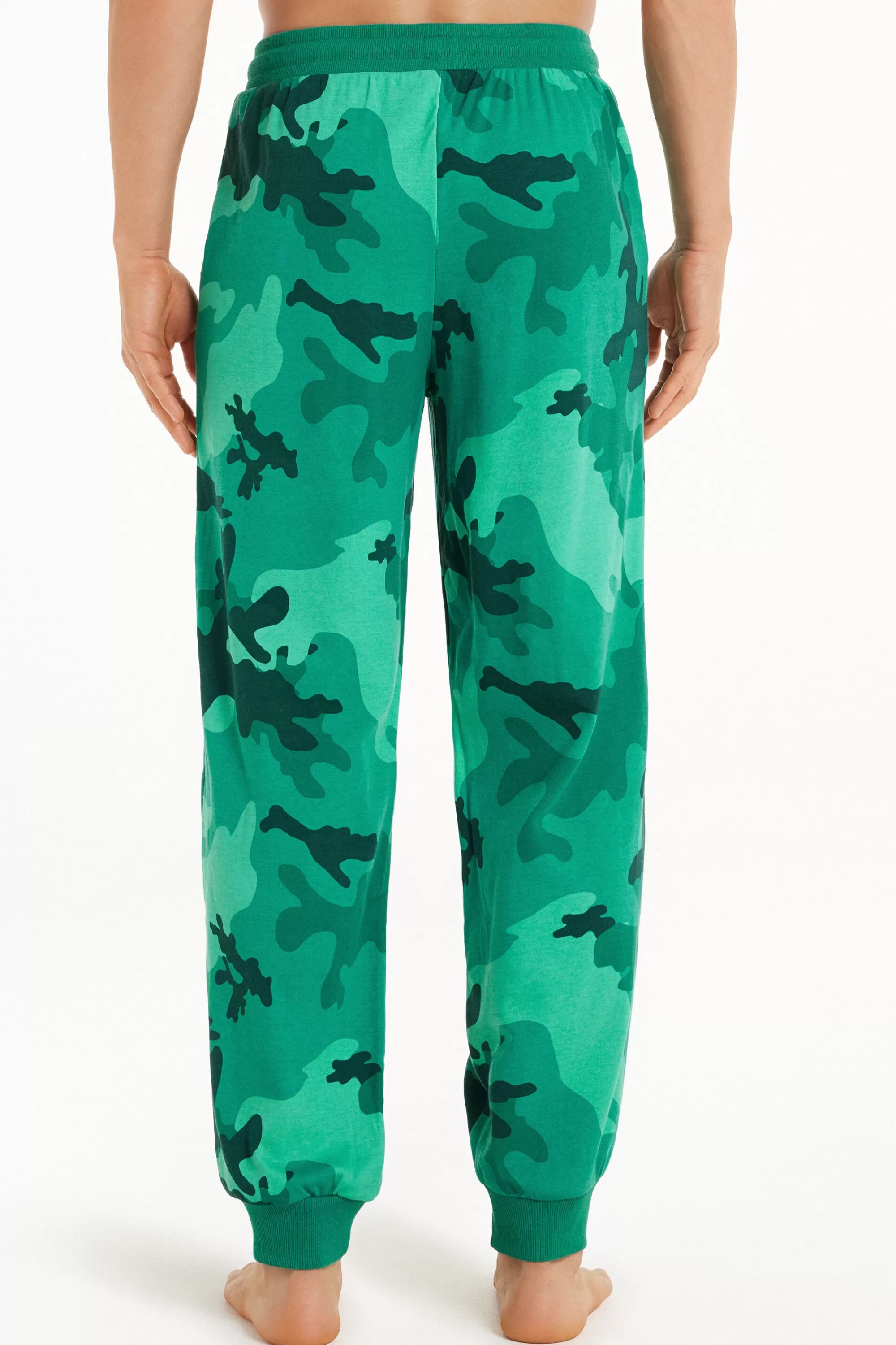 Cheap Pantalone Lungo In Cotone Con Coulisse - Pigiami Lunghi - Uomo | Pantaloni lunghi | Pigiami lunghi