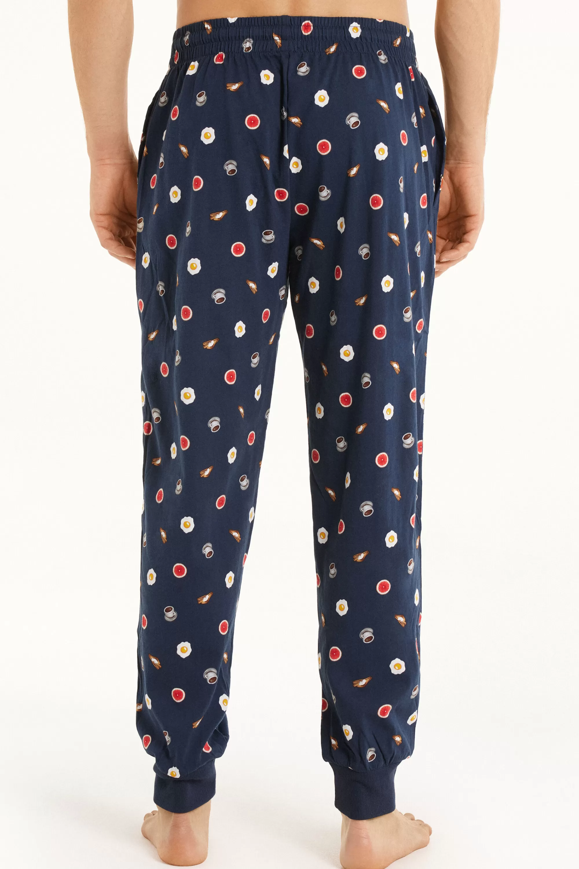 Flash Sale Pantalone Lungo In Cotone Con Polsini - Pigiami Lunghi - Uomo | Pantaloni lunghi | Pigiami lunghi