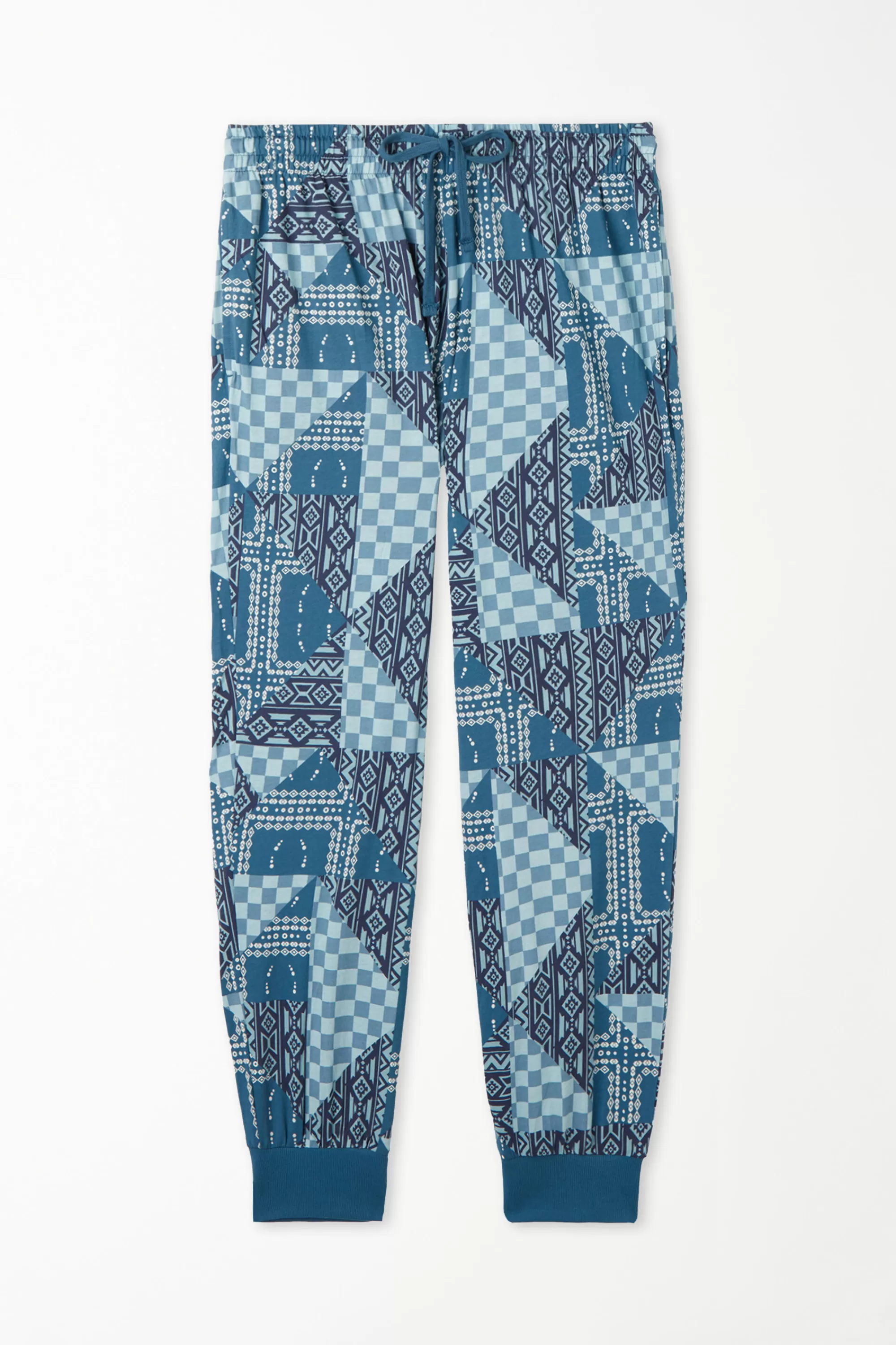 Hot Pantalone Lungo In Cotone Con Polsini - Pigiami Lunghi - Uomo | Pantaloni lunghi | Pigiami lunghi
