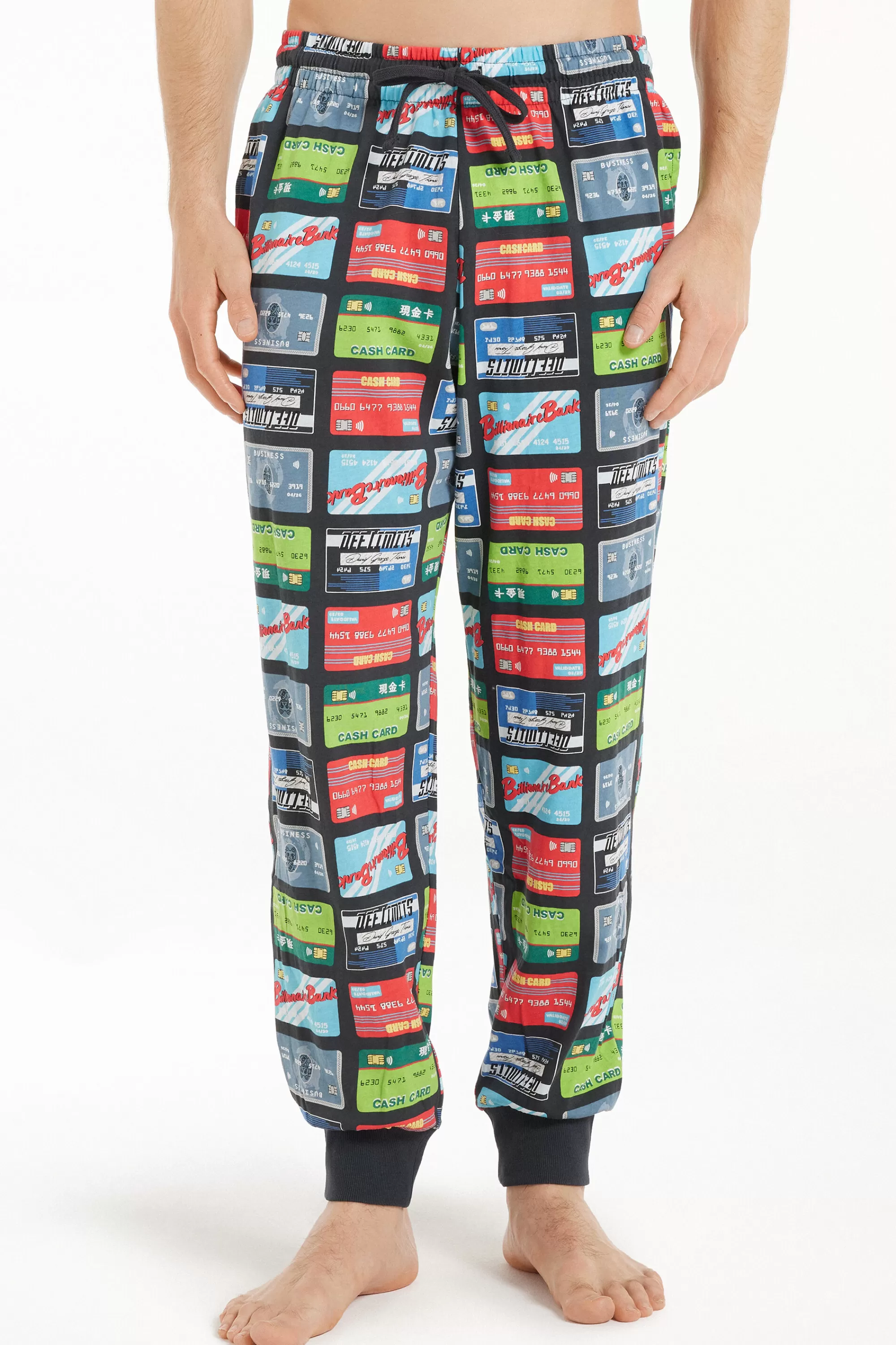 Best Sale Pantalone Lungo In Cotone Con Polsini - Pigiami Lunghi - Uomo | Pantaloni lunghi | Pigiami lunghi