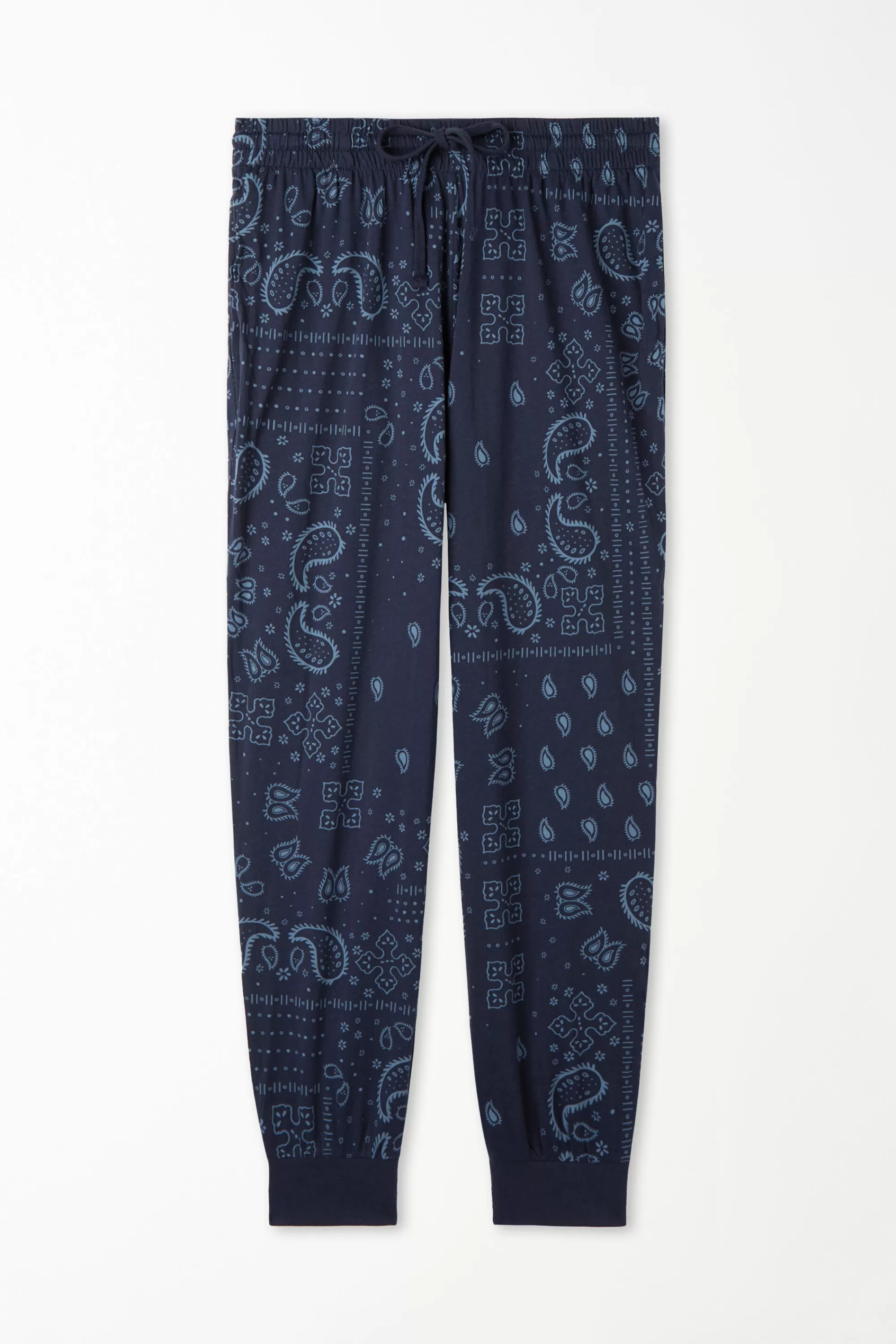 Cheap Pantalone Lungo In Cotone Con Polsini - Pigiami Lunghi - Uomo | Pantaloni lunghi | Pigiami lunghi