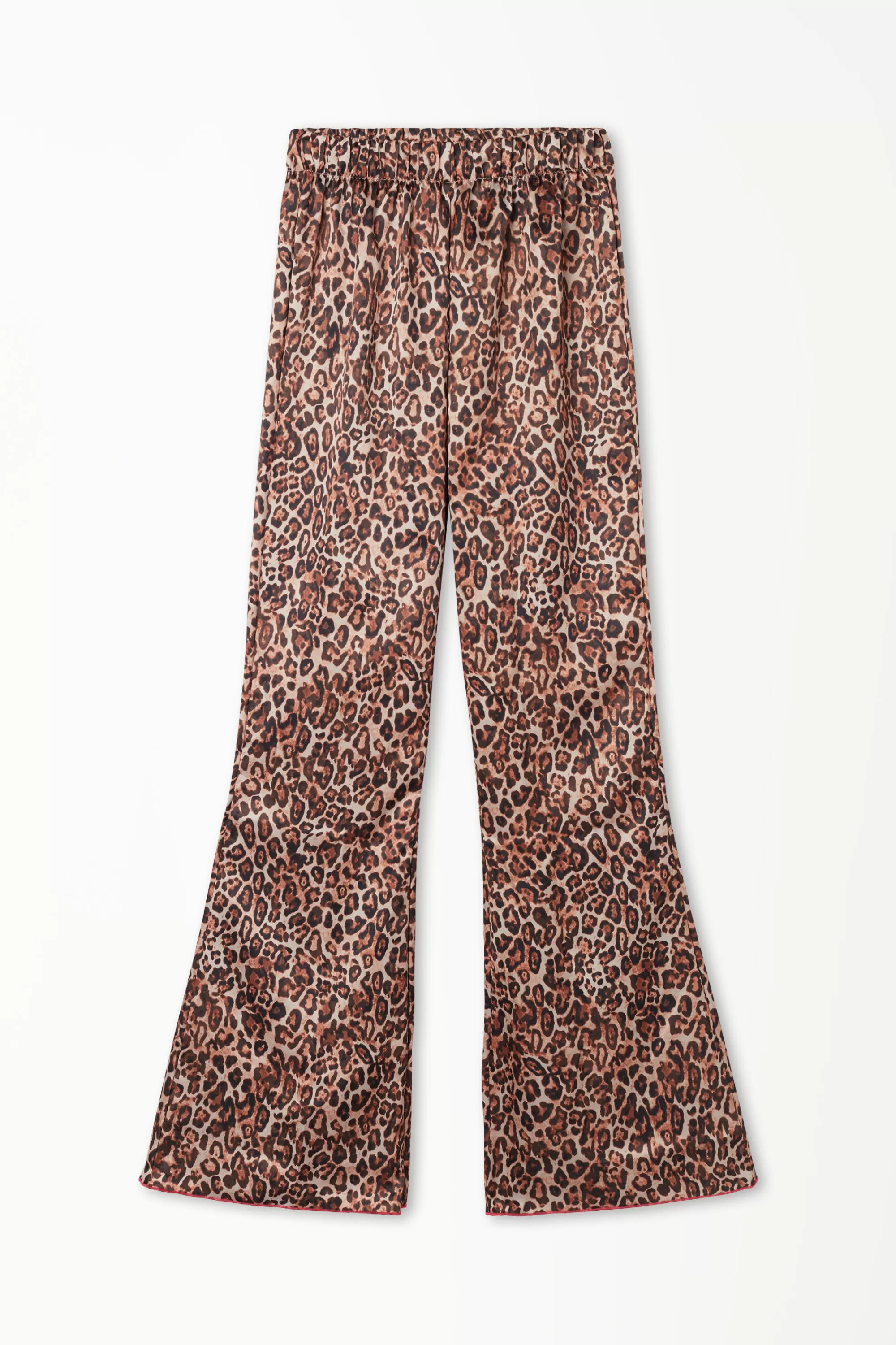 Store Pantalone Lungo In Raso Strawberry Leopard - Pigiami Combinabili - Donna | Pigiami combinabili