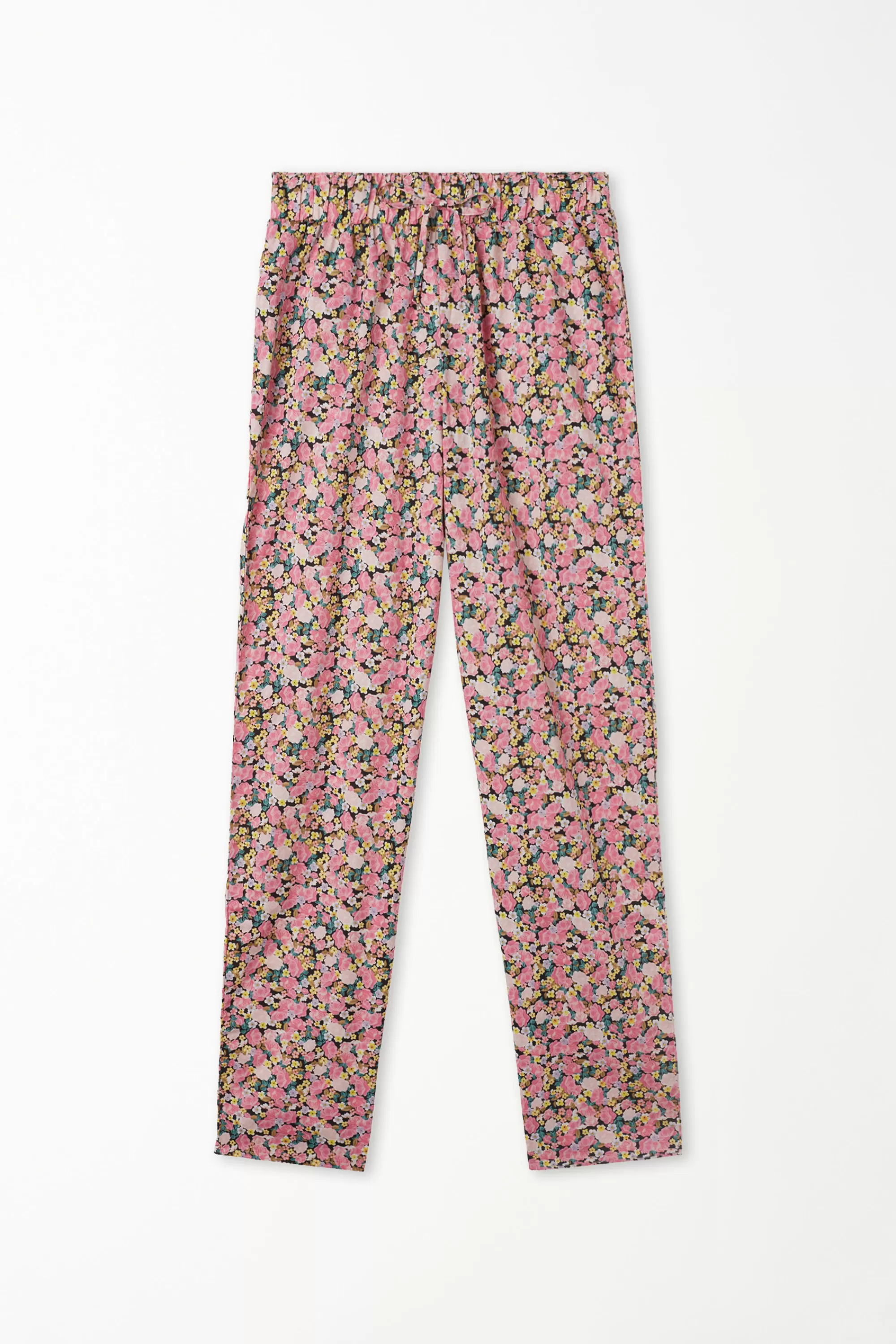 Online Pantalone Lungo In Tela Di Cotone Stampata - Pigiami Combinabili - Donna | Pigiami combinabili