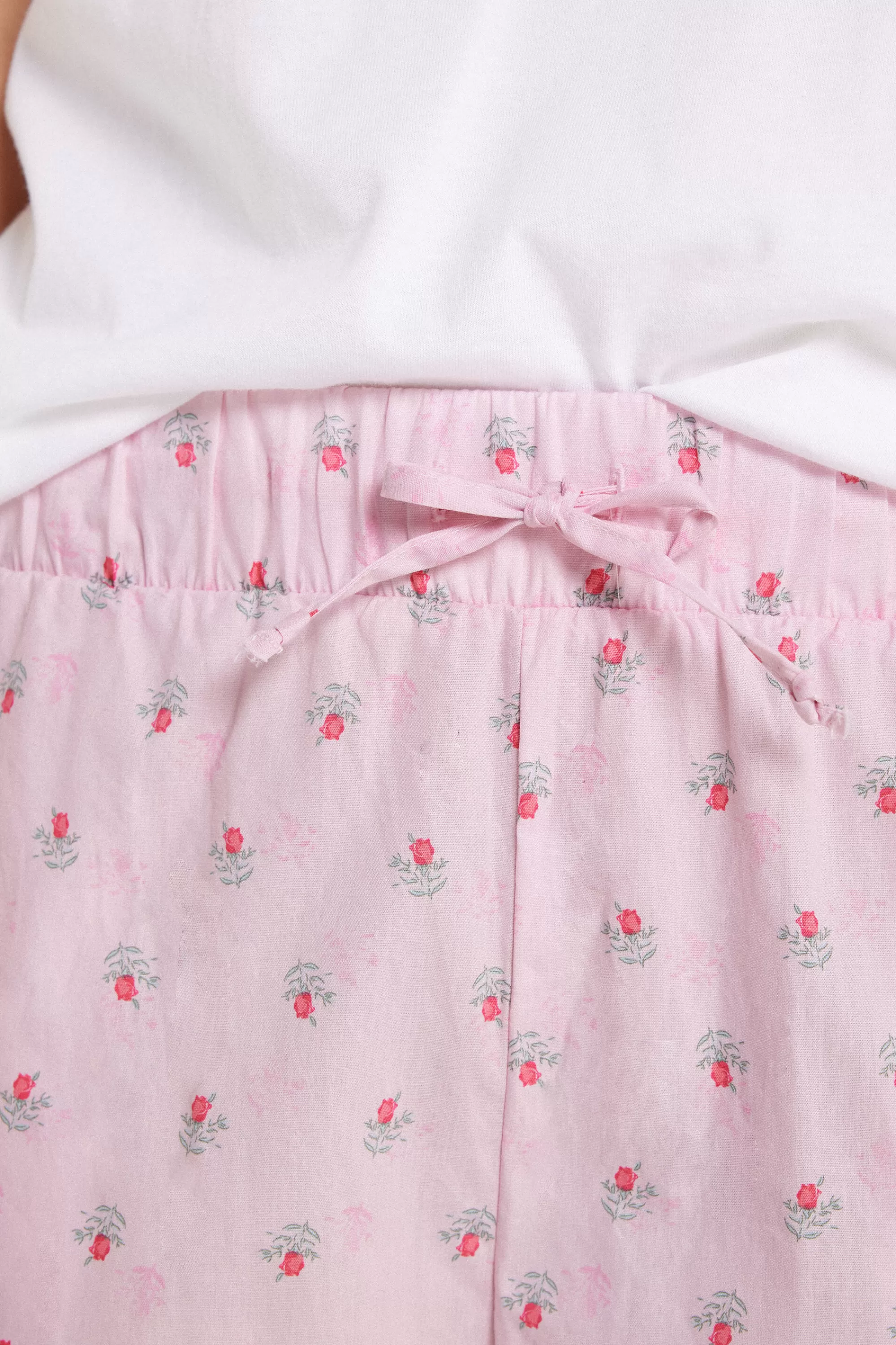 Online Pantalone Lungo In Tela Di Cotone Stampata - Pigiami Combinabili - Donna | Pigiami combinabili