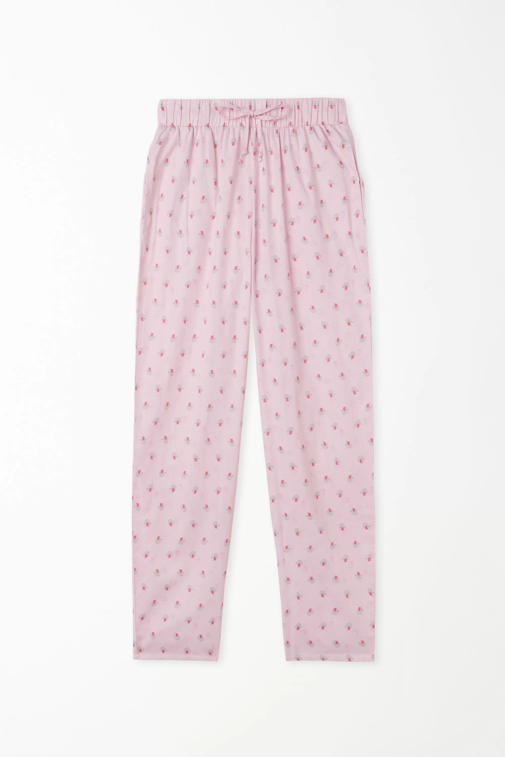 Online Pantalone Lungo In Tela Di Cotone Stampata - Pigiami Combinabili - Donna | Pigiami combinabili