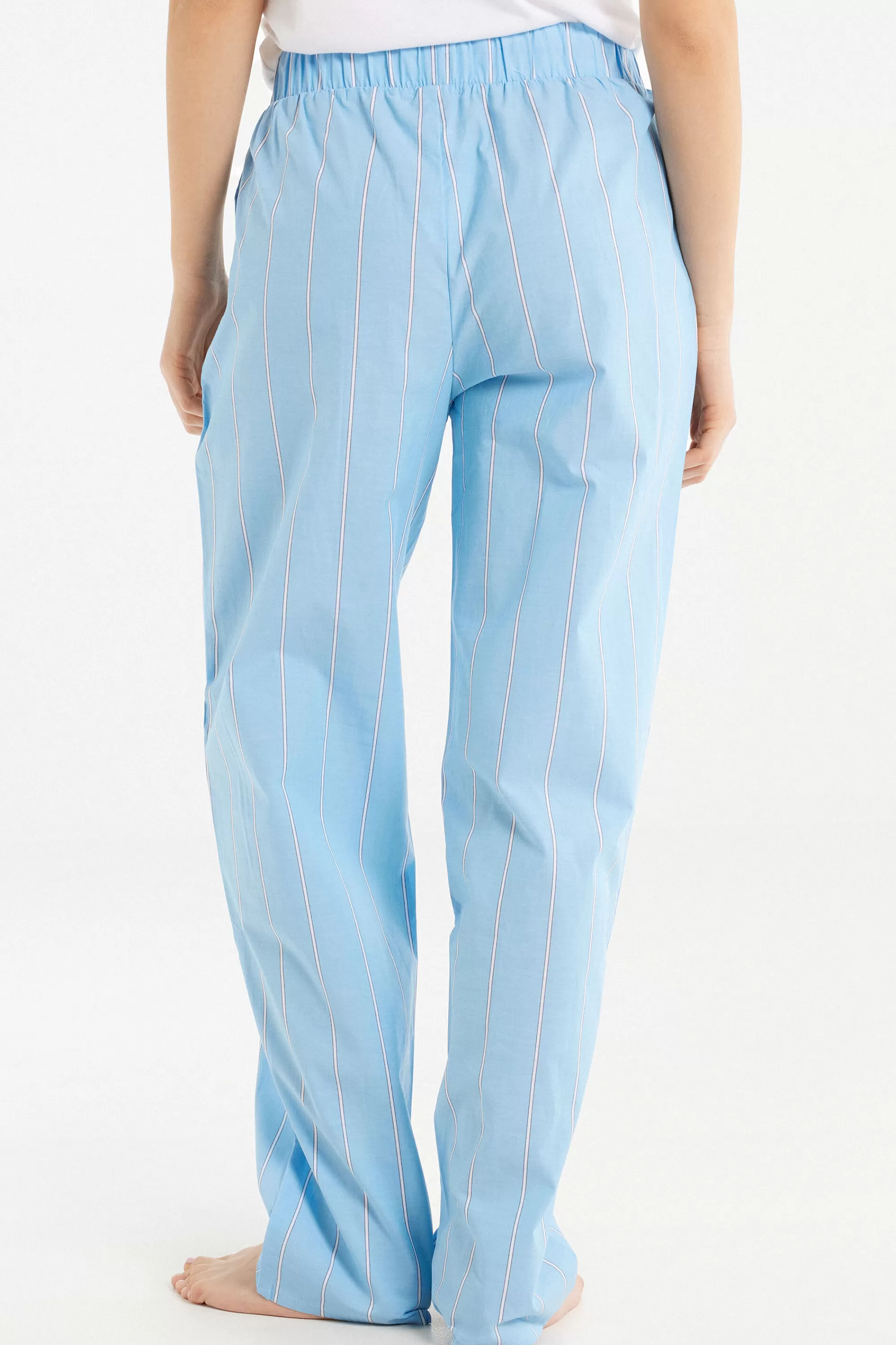 Best Pantalone Lungo In Tela Di Cotone Stampata - Pigiami Combinabili - Donna | Pigiami combinabili
