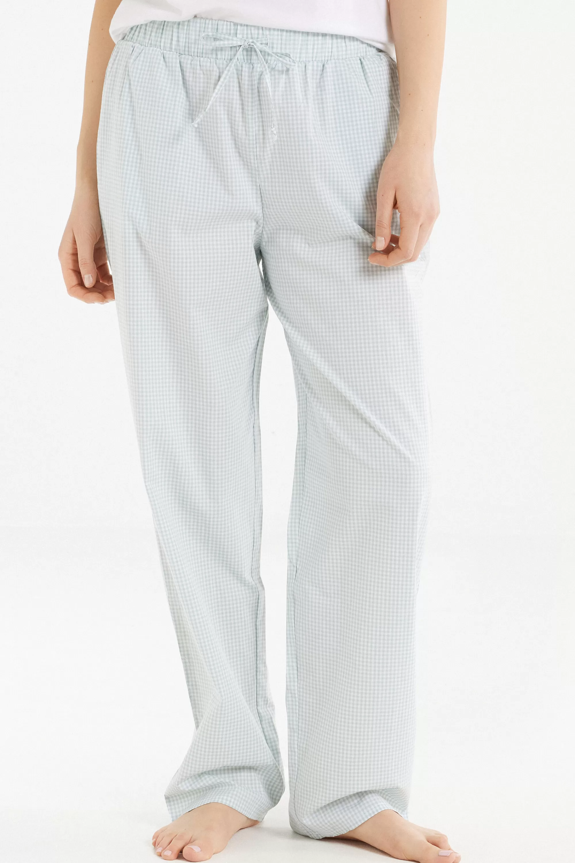 Cheap Pantalone Lungo In Tela Di Cotone Stampata - Pigiami Combinabili - Donna | Pigiami combinabili