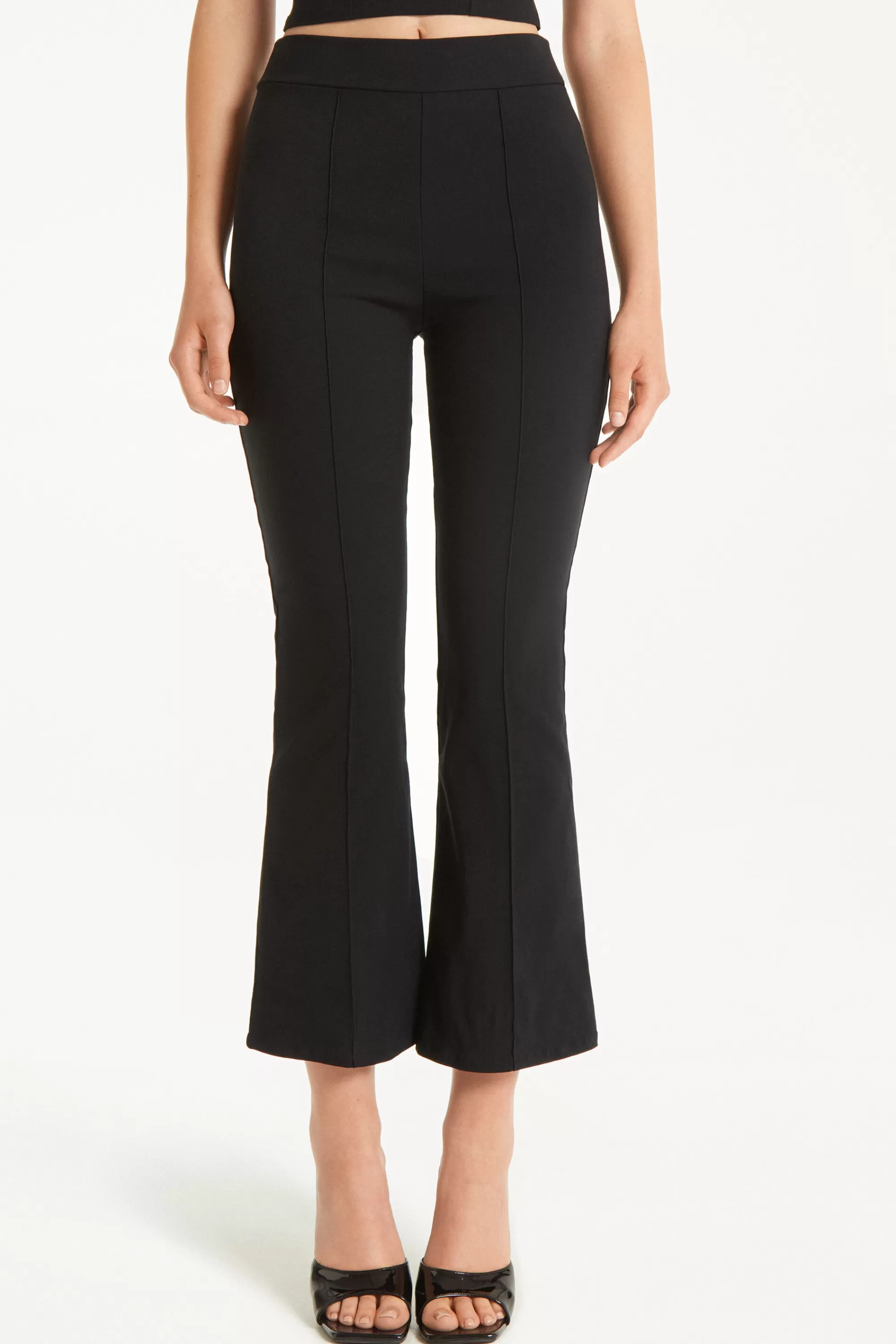 Hot Pantalone Trombetta In Tela Elasticizzata - Pantaloni - Donna | Pantaloni