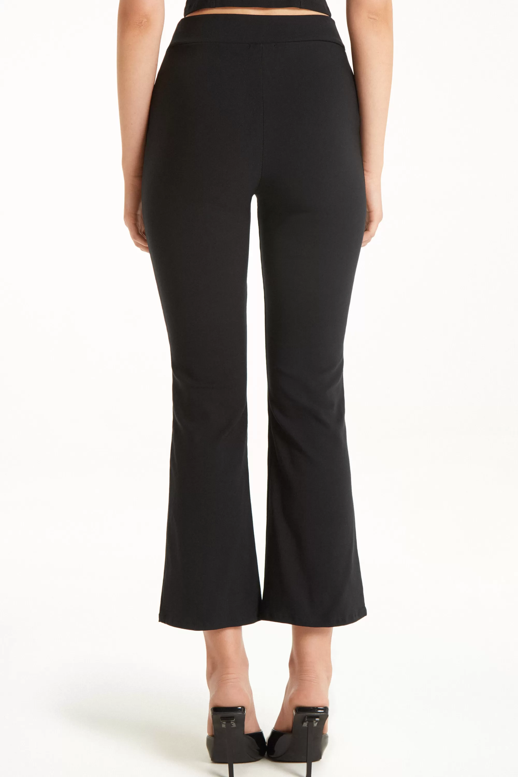 Hot Pantalone Trombetta In Tela Elasticizzata - Pantaloni - Donna | Pantaloni