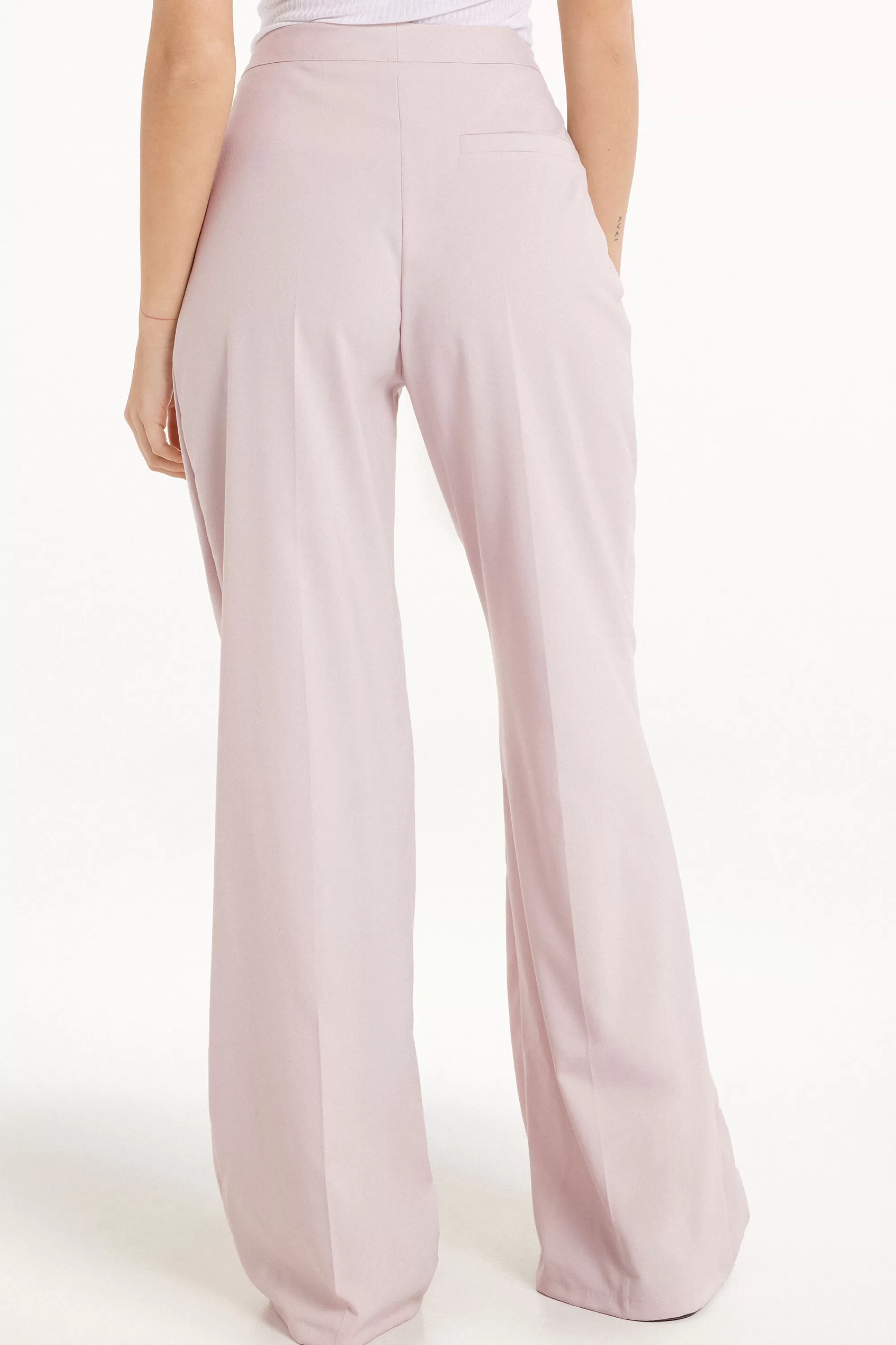 Fashion Pantaloni Lunghi A Palazzo In Tela - Pantaloni - Donna | Pantaloni