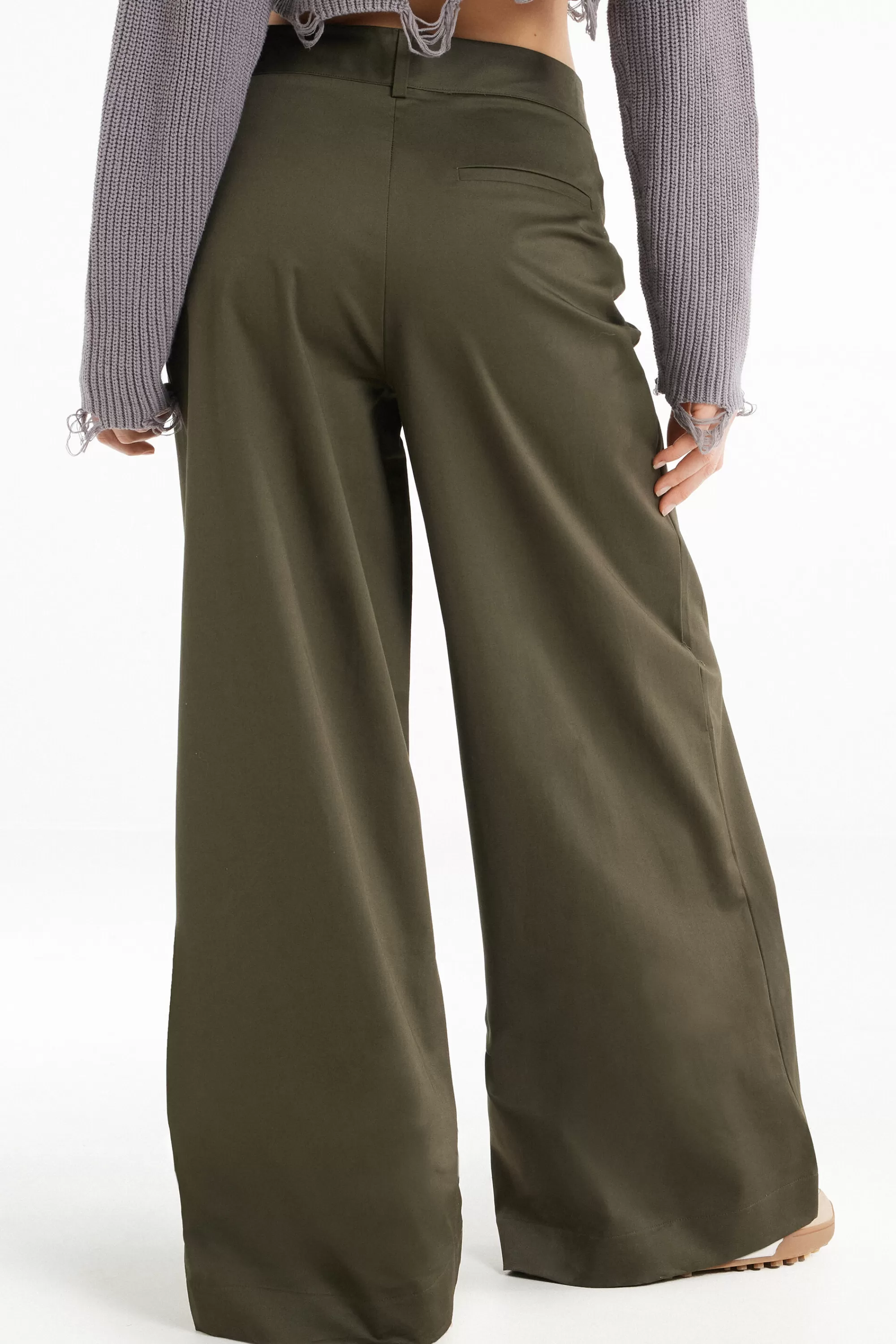 Best Pantaloni Lunghi Ampi In Tela Di Cotone - Pantaloni - Donna | Pantaloni