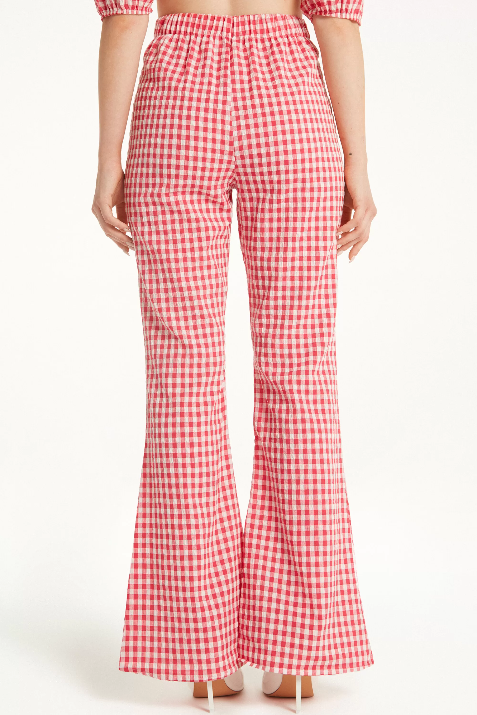 Outlet Pantaloni Lunghi Flare Effetto Stropicciato - Pantaloni - Donna | Pantaloni