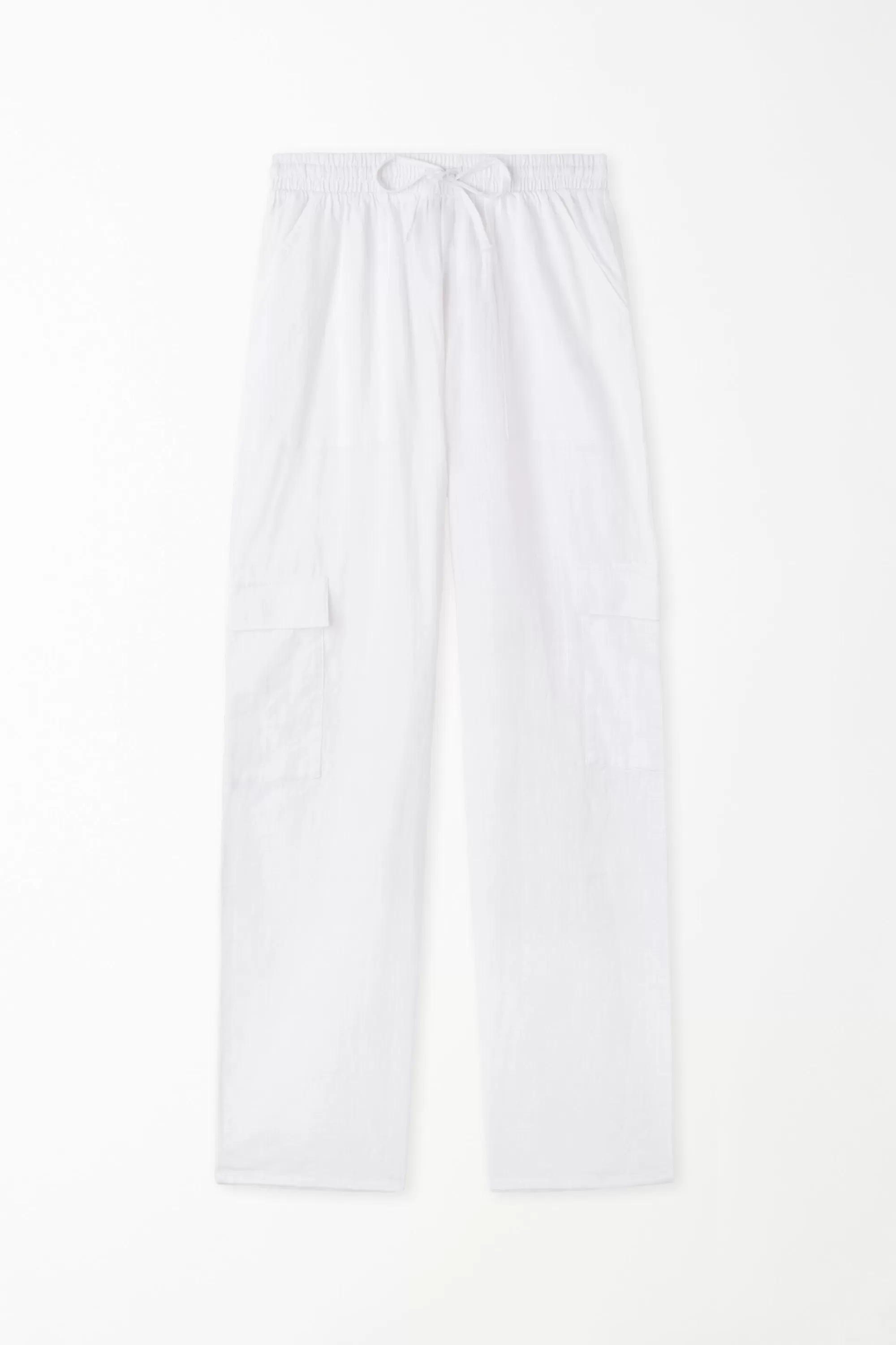 Fashion Pantaloni Lunghi In 100% Cotone Super Leggero Con Tasche - Pantaloni - Donna | Pantaloni