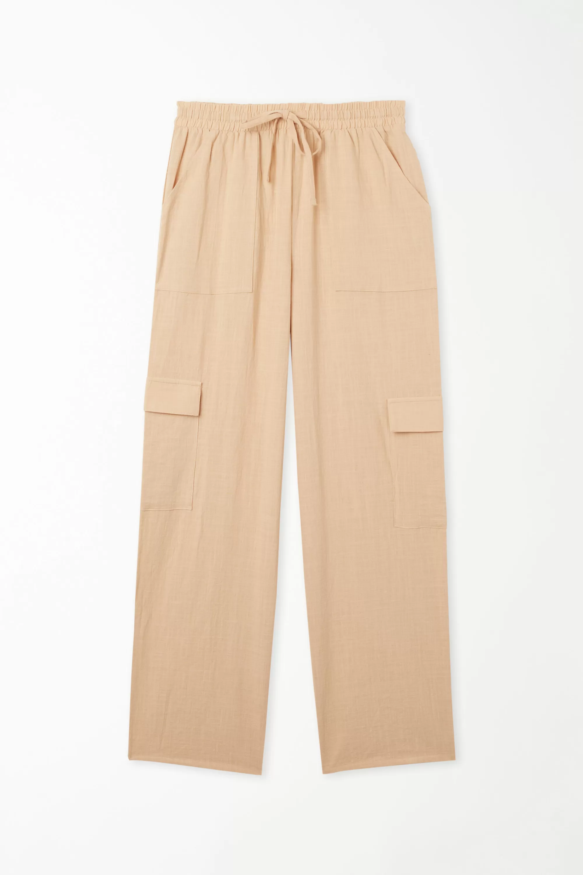 Discount Pantaloni Lunghi In 100% Cotone Super Leggero Con Tasche - Pantaloni - Donna | Pantaloni