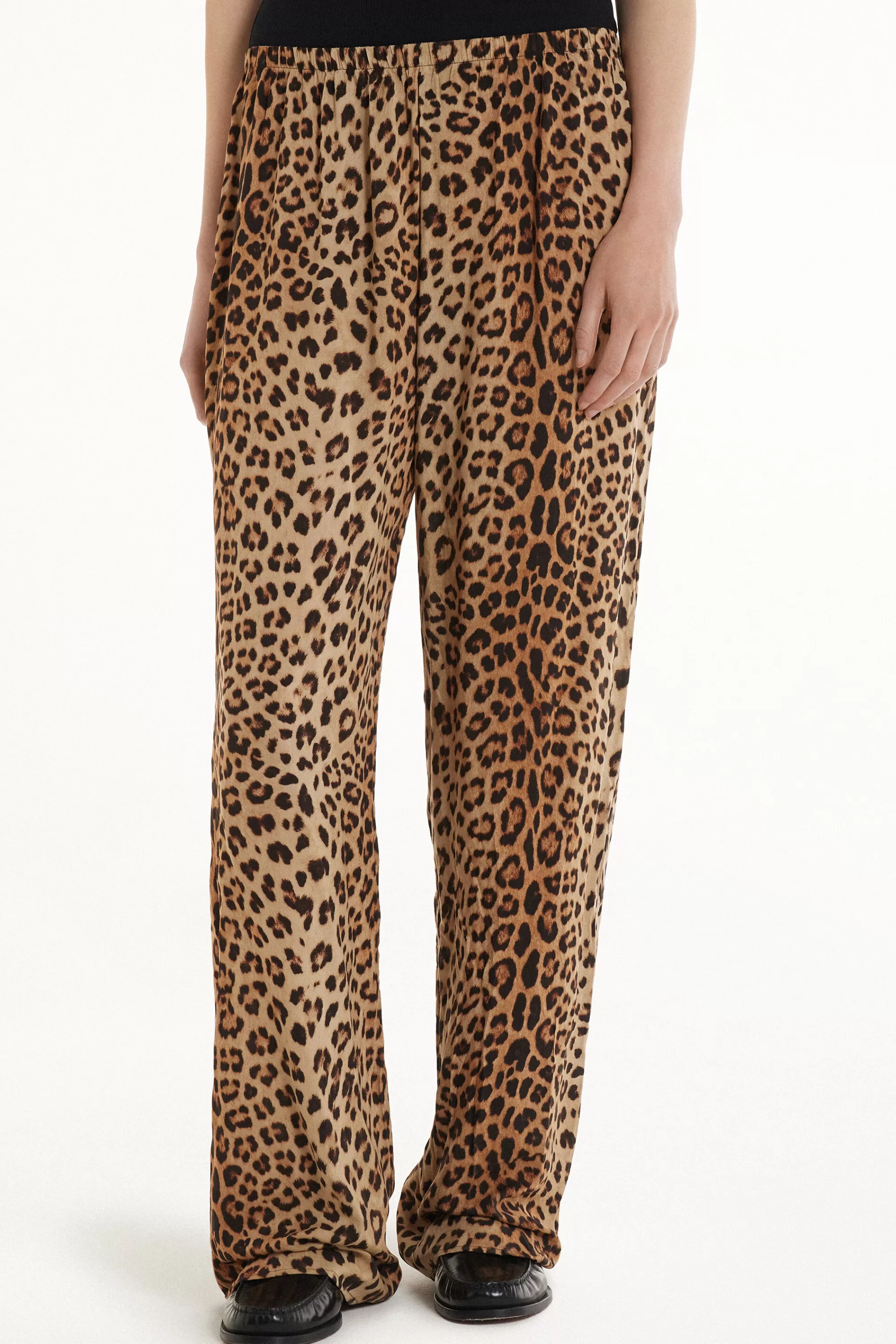 Sale Pantaloni Lunghi Larghi In Tela Di Viscosa - Pantaloni - Donna | Pantaloni