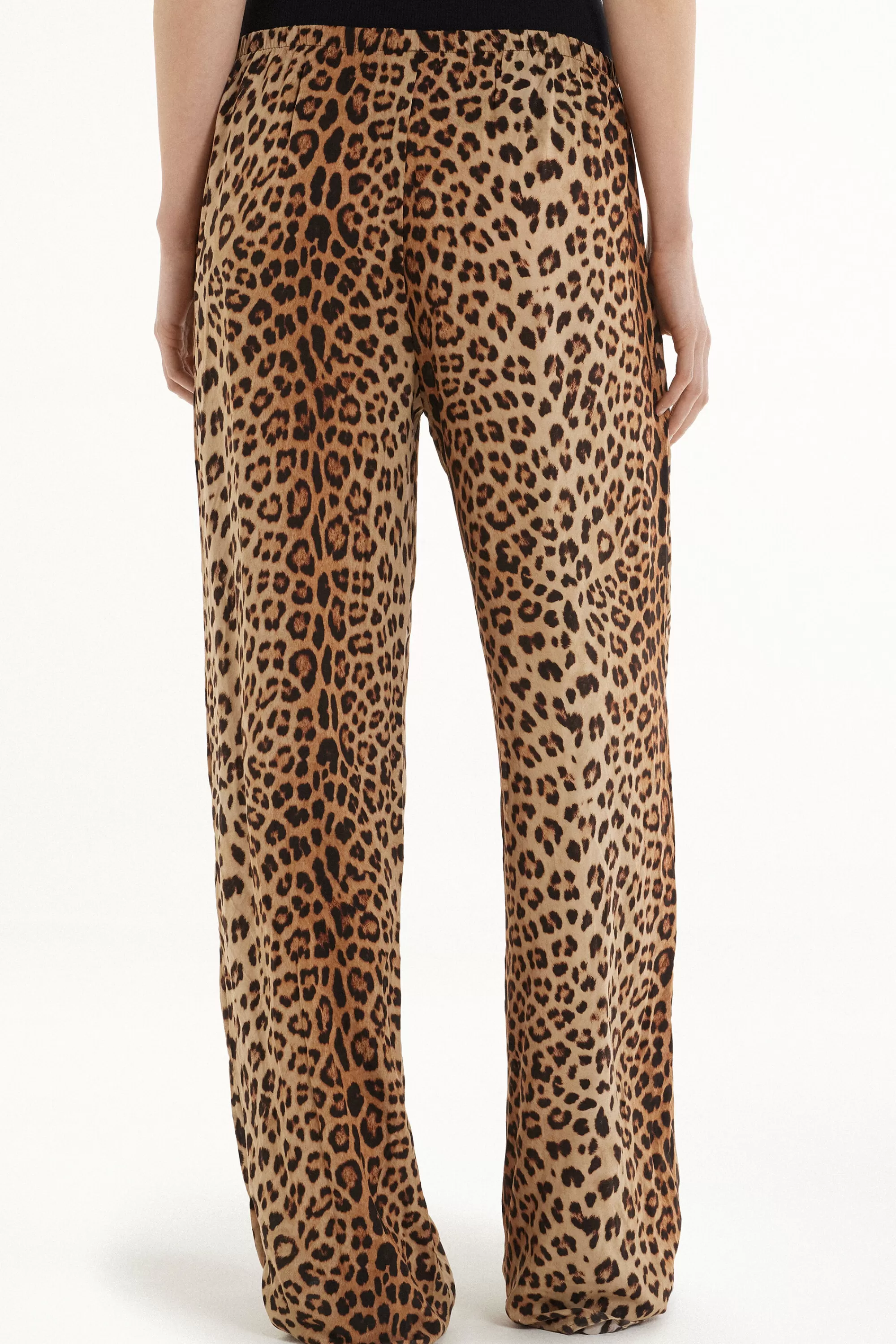 Sale Pantaloni Lunghi Larghi In Tela Di Viscosa - Pantaloni - Donna | Pantaloni