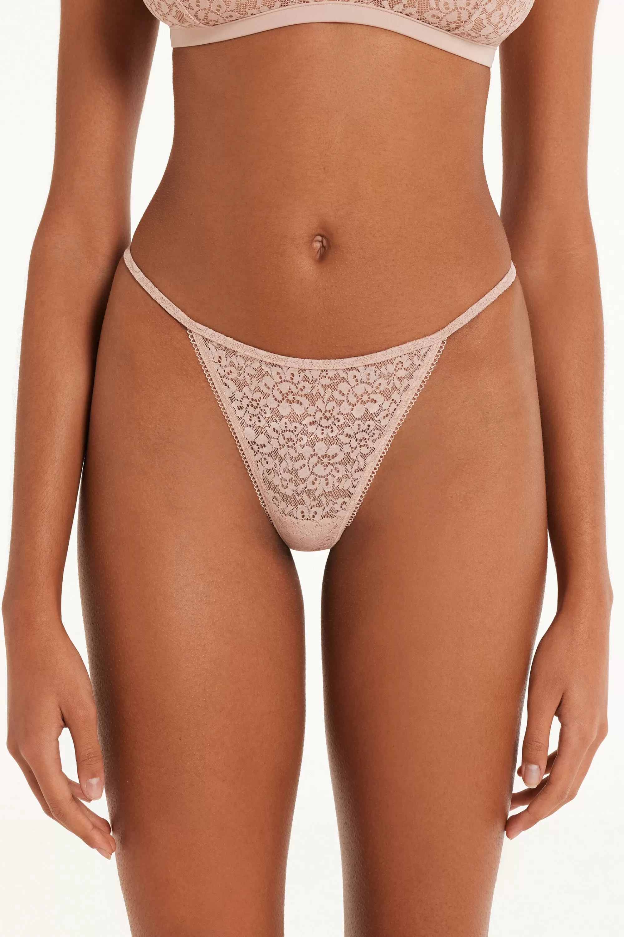 Clearance Perizoma Fianchetto Sottile A Tanga In Pizzo Riciclato - Perizoma E Tanga - Donna | Slip