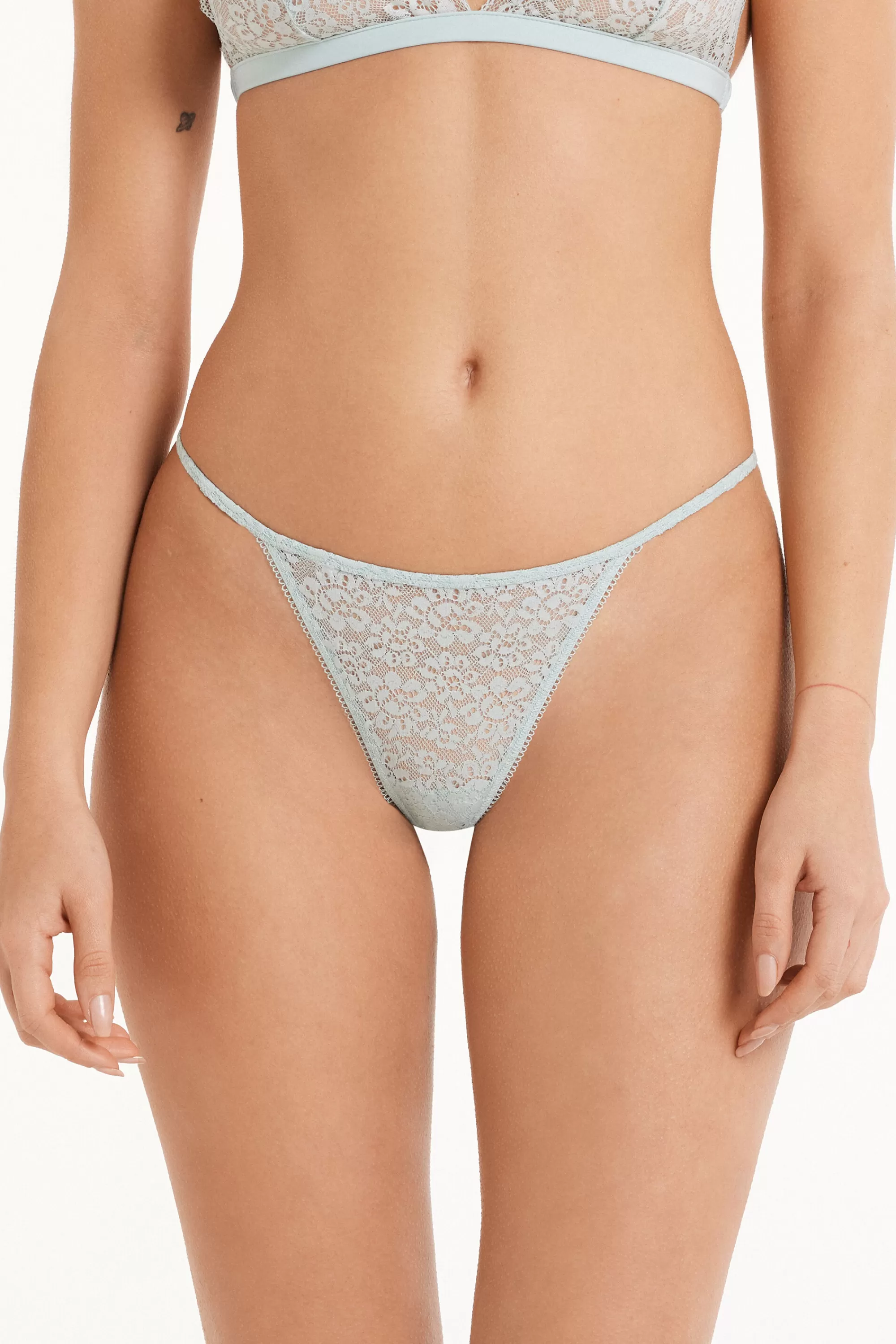 Online Perizoma Fianchetto Sottile A Tanga In Pizzo Riciclato - Perizoma E Tanga - Donna | Slip | Completi intimi