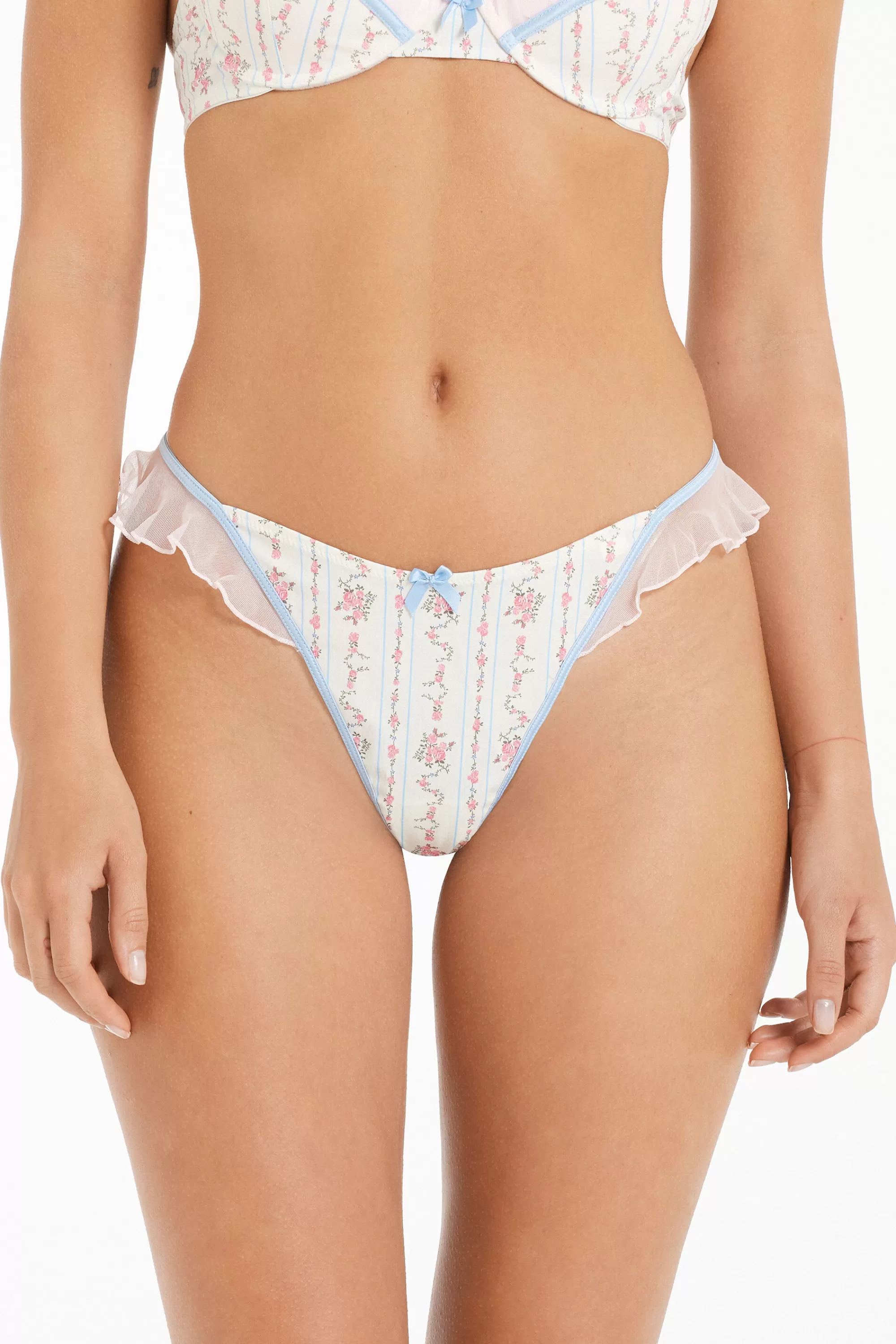 Clearance Perizoma Sgambato Con Fianchetto Sottile A Tanga Dreaming Flowers - Perizoma E Tanga - Donna | Slip