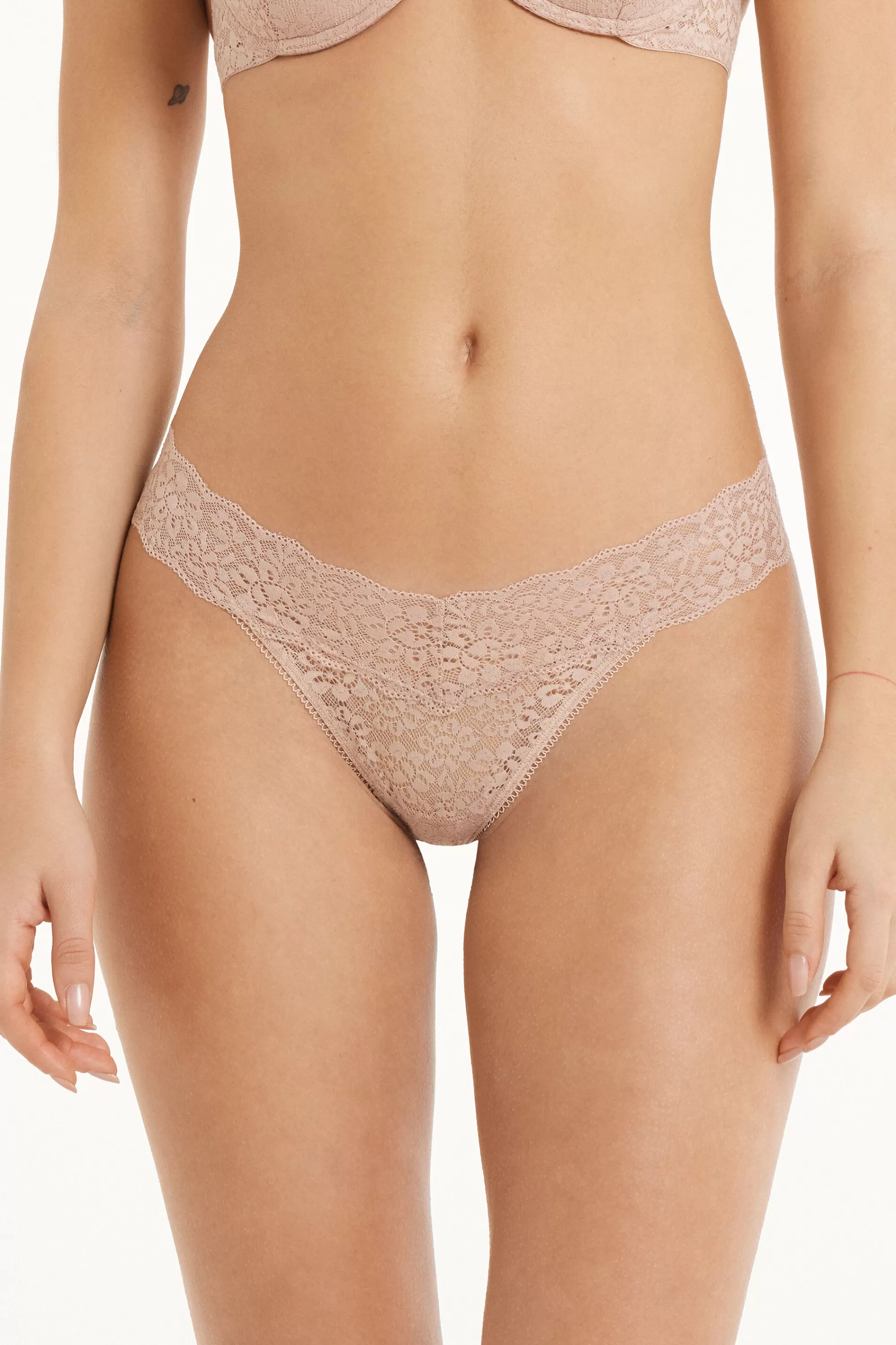 Sale Perizoma Sgambato In Pizzo Riciclato - Perizoma E Tanga - Donna | Completi intimi | Slip