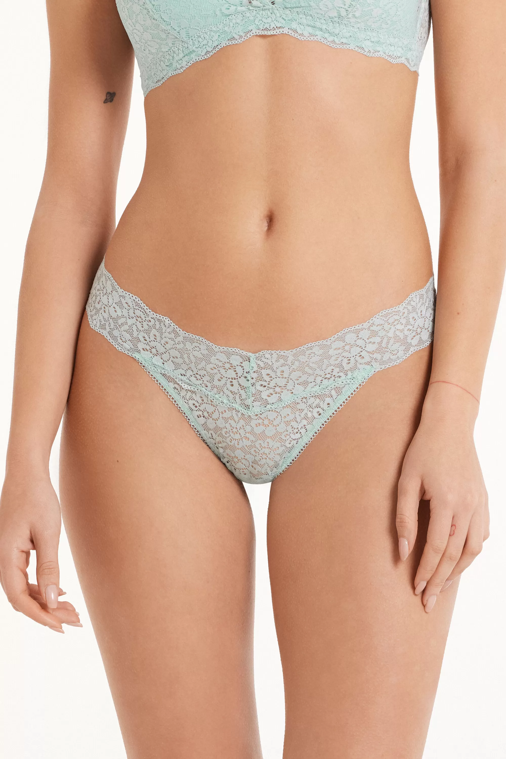 Sale Perizoma Sgambato In Pizzo Riciclato - Perizoma E Tanga - Donna | Completi intimi | Slip