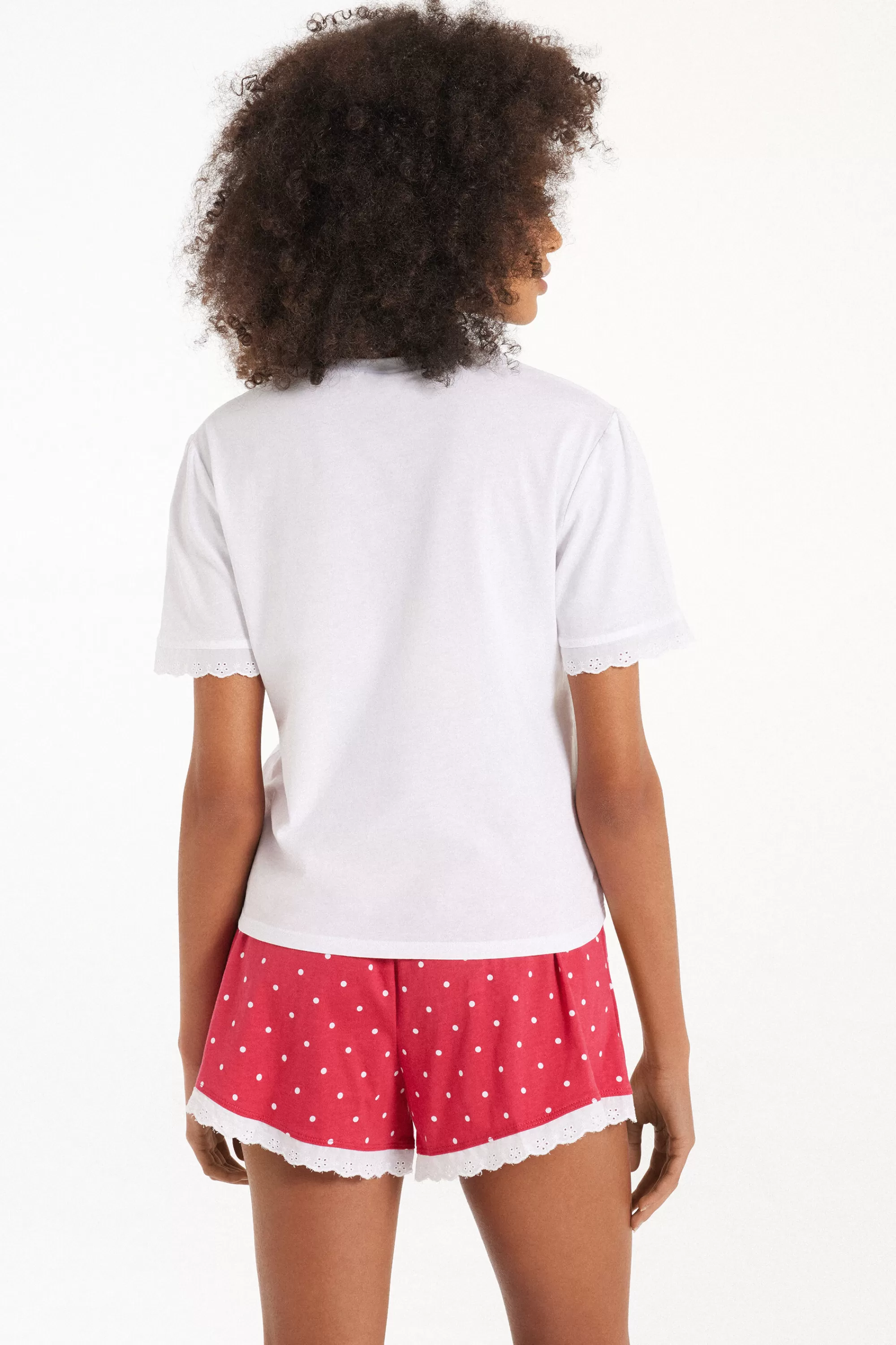 Flash Sale Pigiama Corto Cotone Mezza Manica Stampa Fragola - Pigiami Corti - Donna | Pigiami corti
