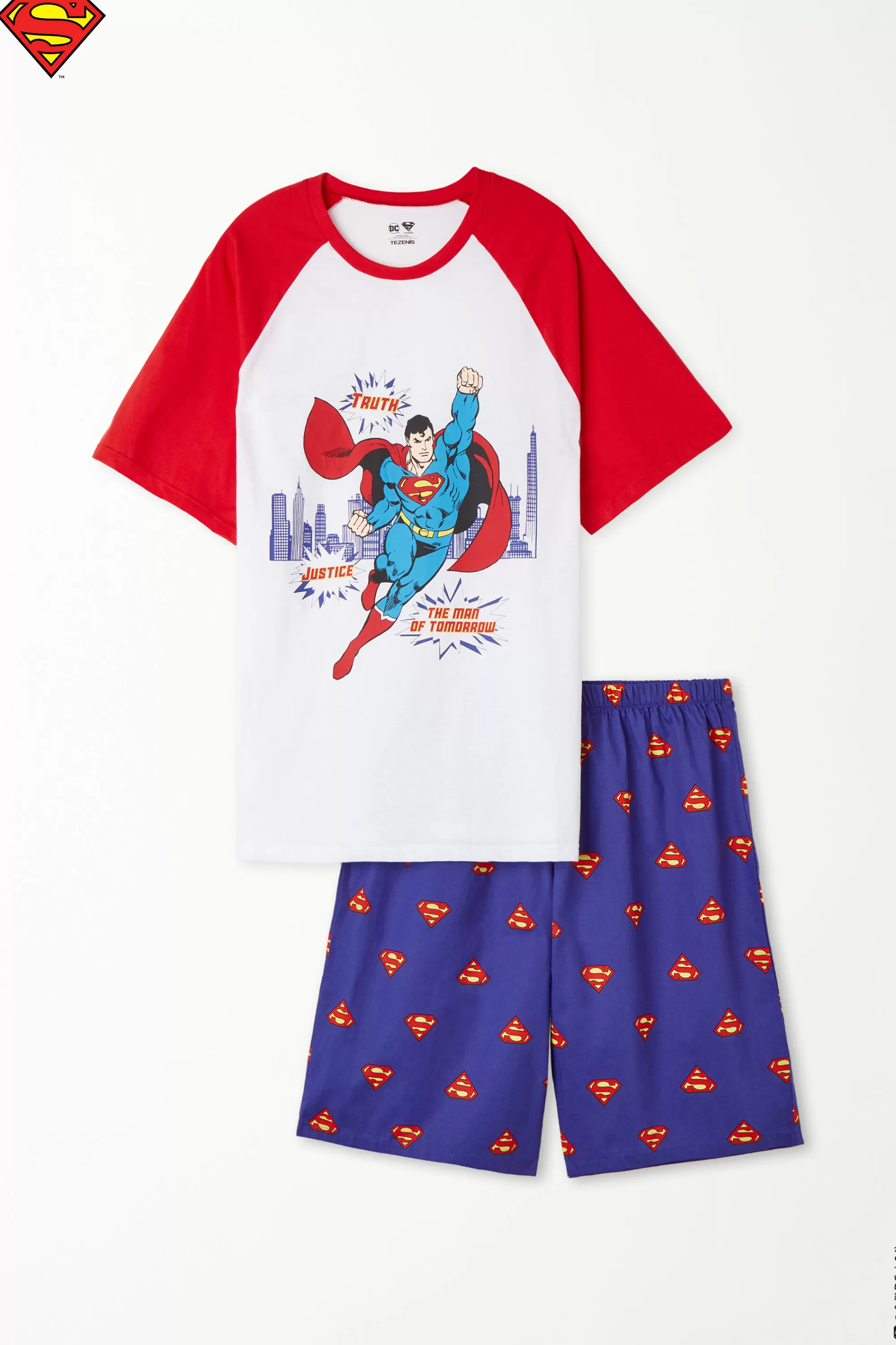 Best Pigiama Corto In Cotone Con Stampa Superman - Pigiami Corti - Uomo | Pigiami corti
