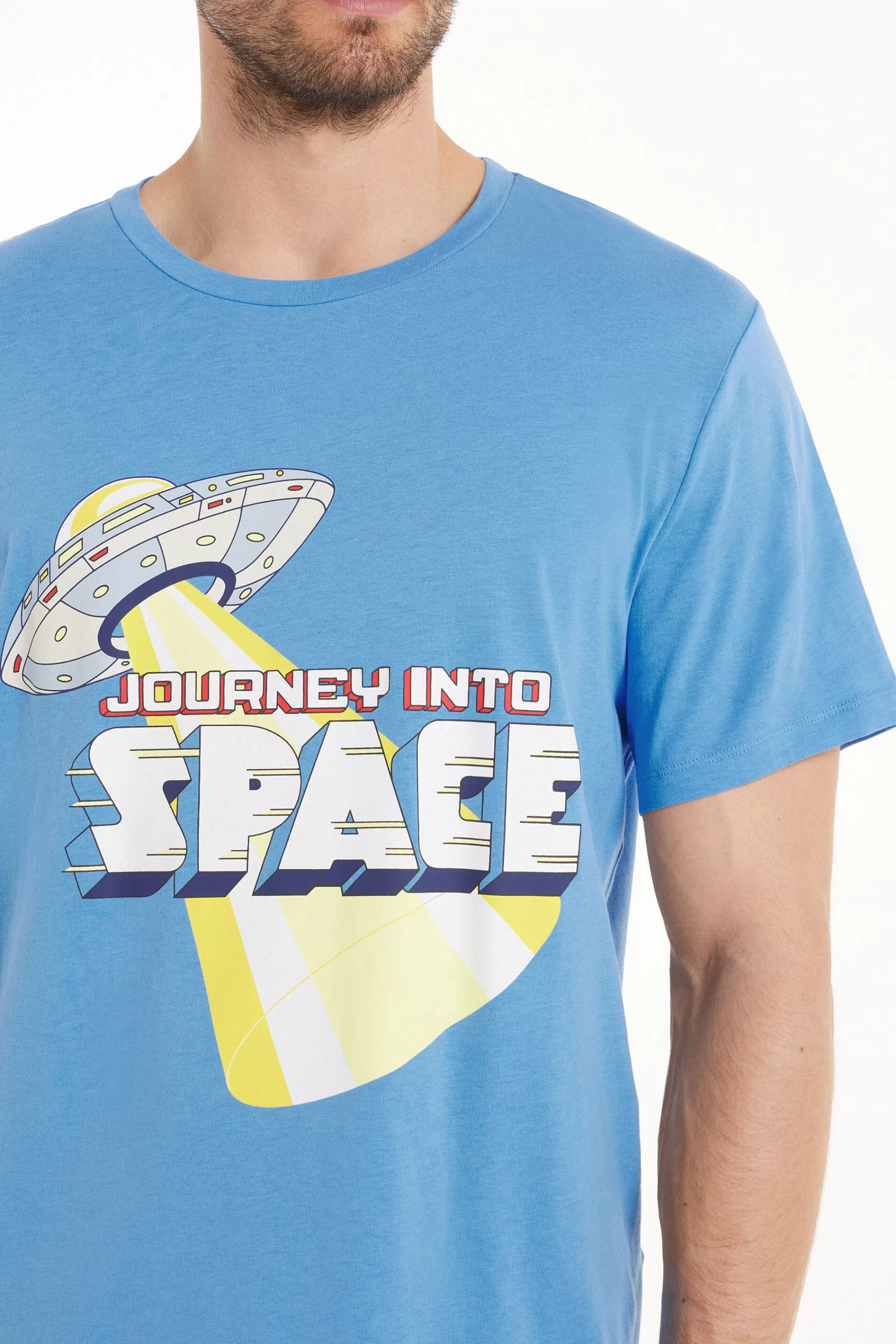 Best Sale Pigiama Corto In Cotone Stampa "Space" - Pigiami Corti - Uomo | Pigiami corti