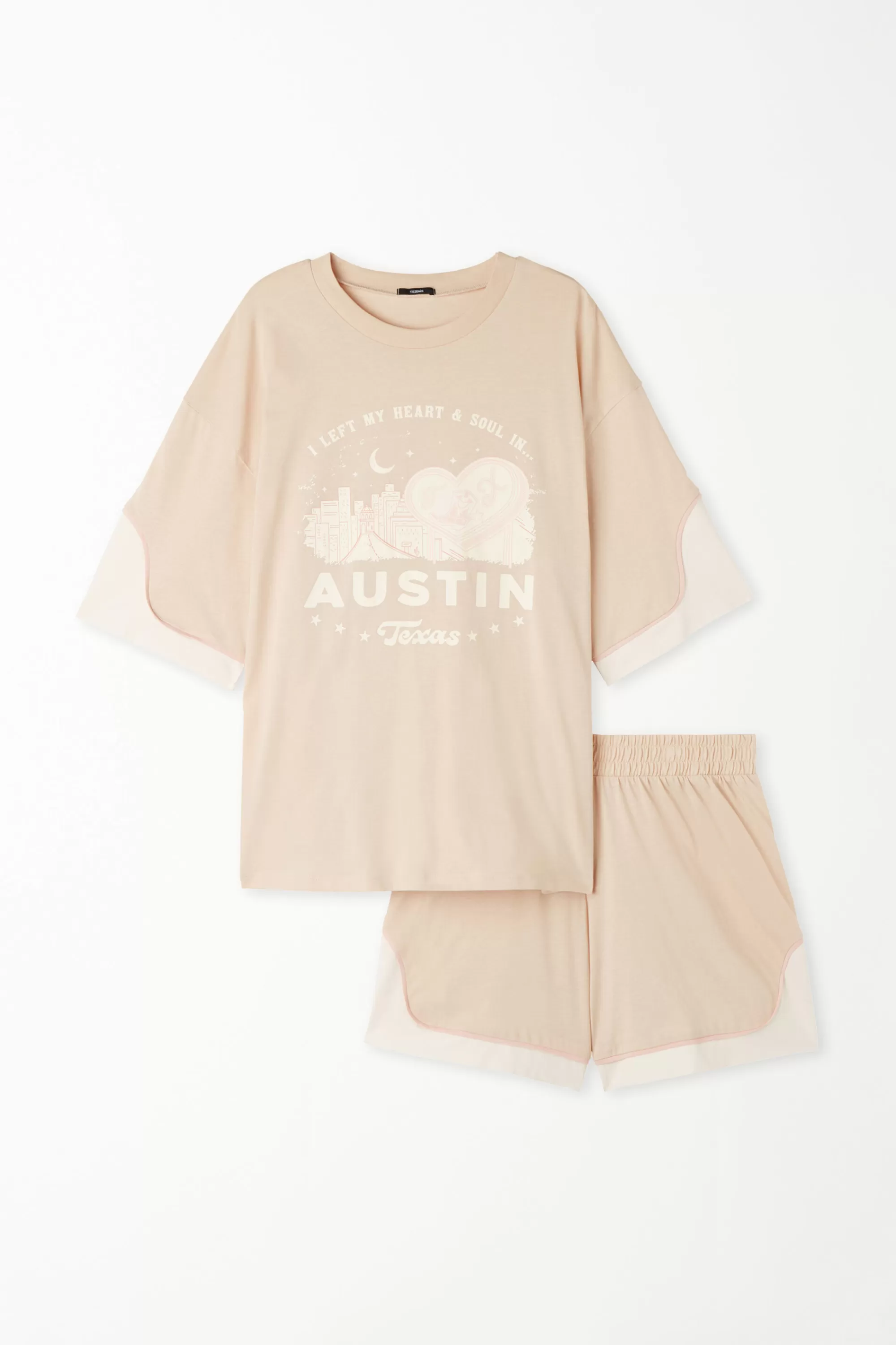 Best Sale Pigiama Corto In Cotone Stampa Texas - Pigiami Corti - Donna | Pigiami corti