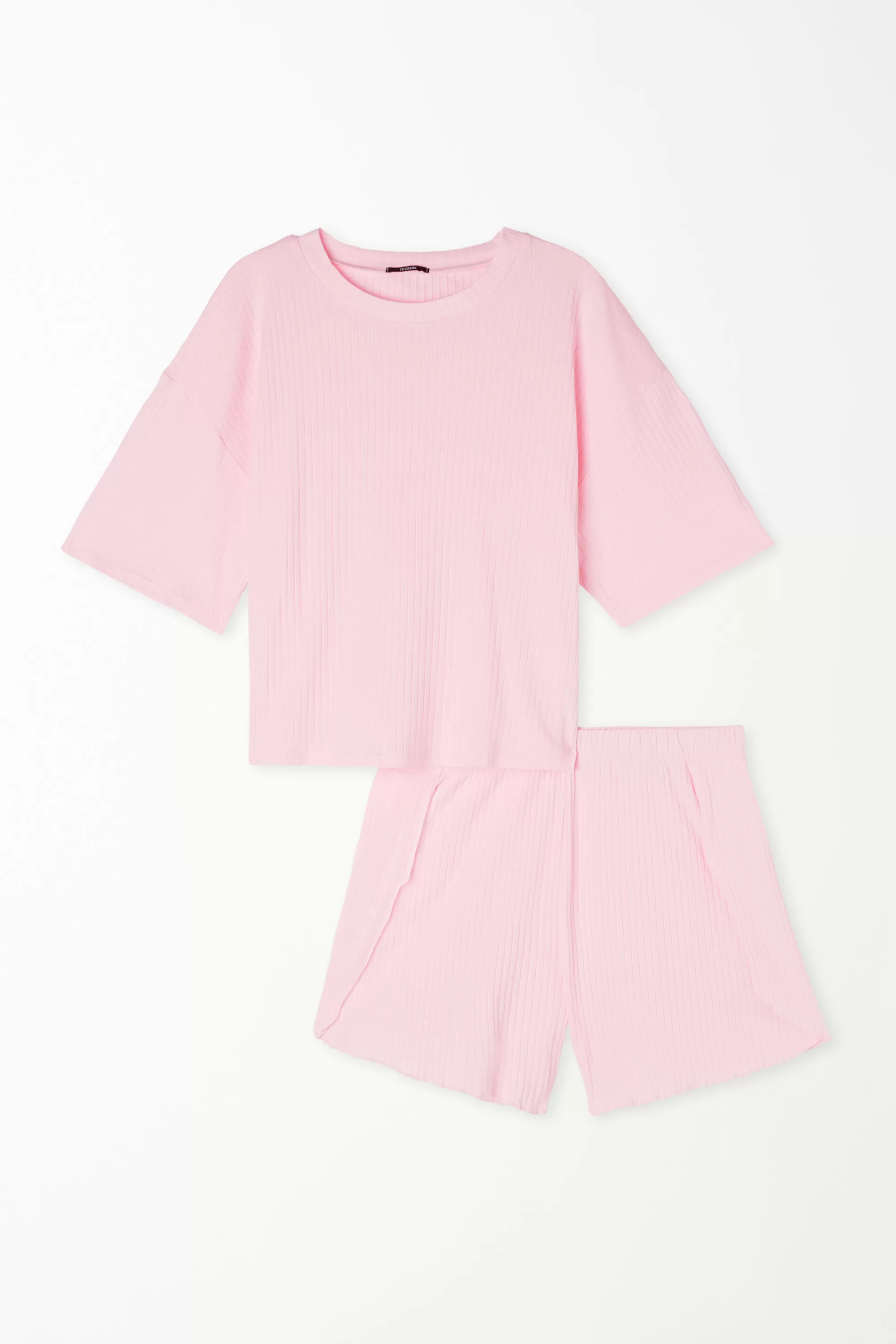 Outlet Pigiama Corto Mezza Manica Cotone Costa Larga - Pigiami Corti - Donna | Pigiami corti