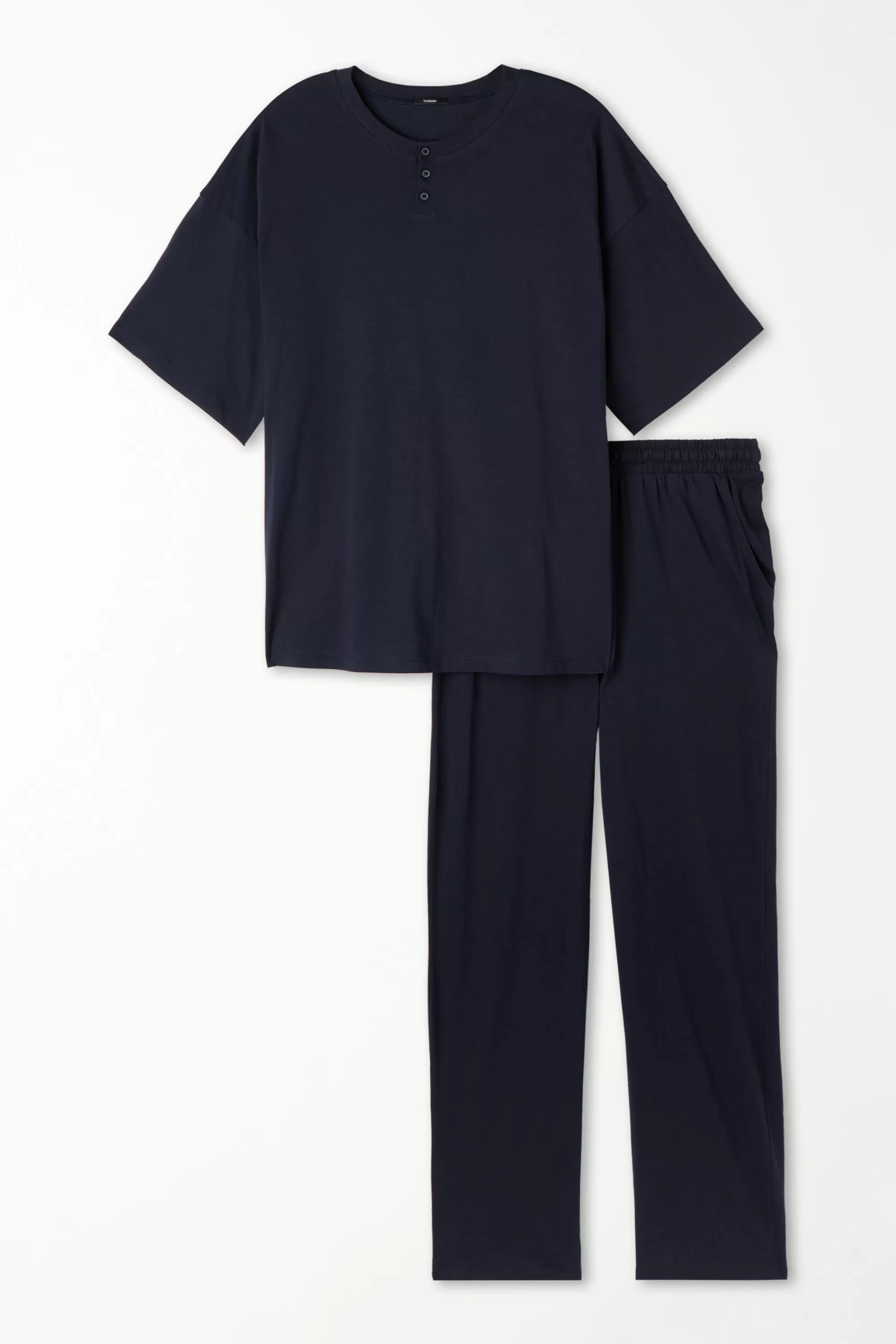 Flash Sale Pigiama Lungo A Mezza Manica In Cotone Over - Pigiami Lunghi - Uomo | Pigiami lunghi