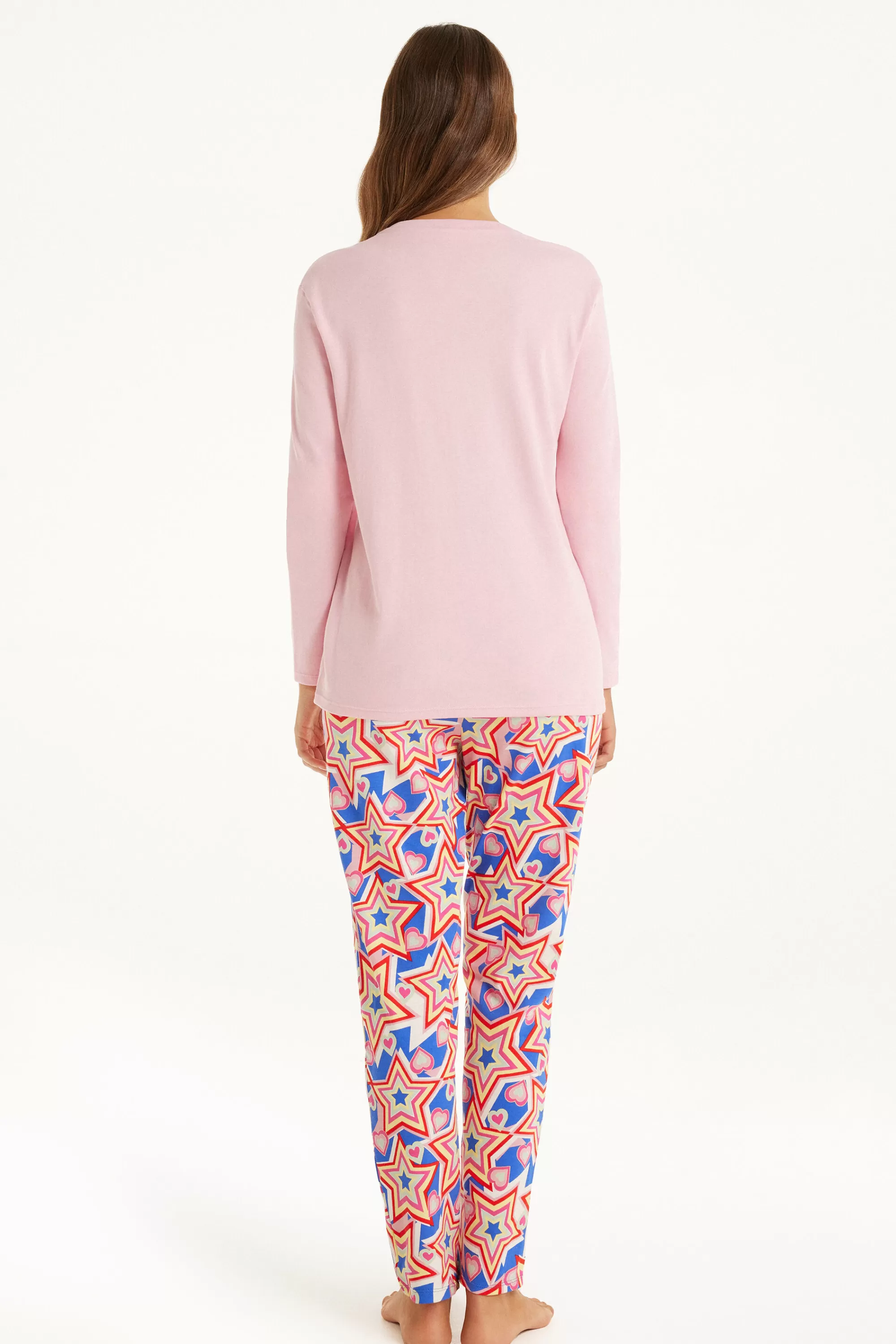 Cheap Pigiama Lungo Cotone Stampa Stelle - Pigiami Lunghi - Donna | Pigiami lunghi